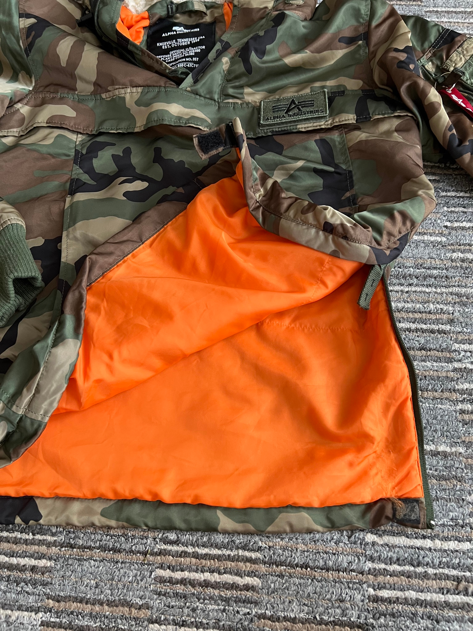 Alpha Industries HPO Anorak Woodland Camo, миниатюра 6