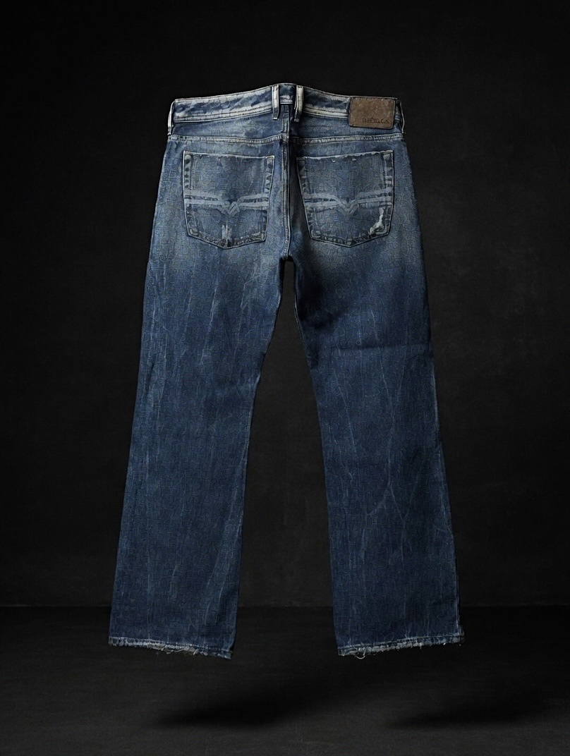 Diesel Zatiny Regular BootCut Distressed Jeans, миниатюра 2