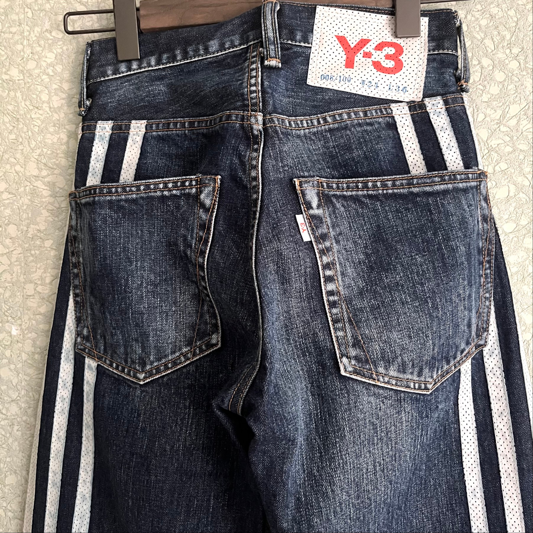 Y-3 SS04 Double 3-Stripe Spotted Horse Jeans, миниатюра 10