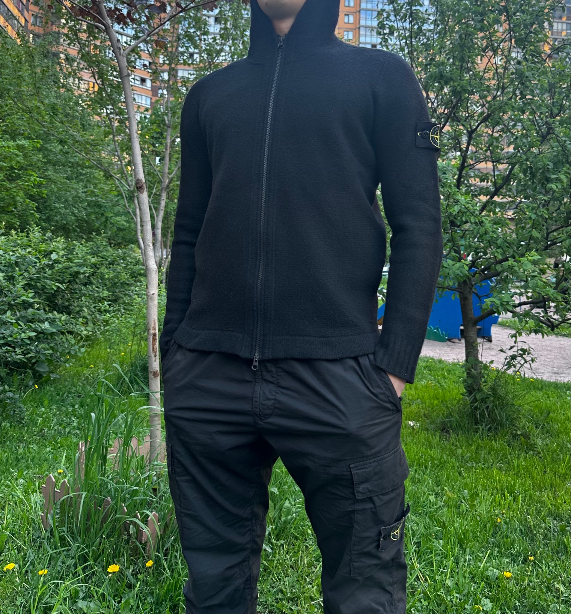 Stone Island Zip hoodie wool knit, миниатюра 1