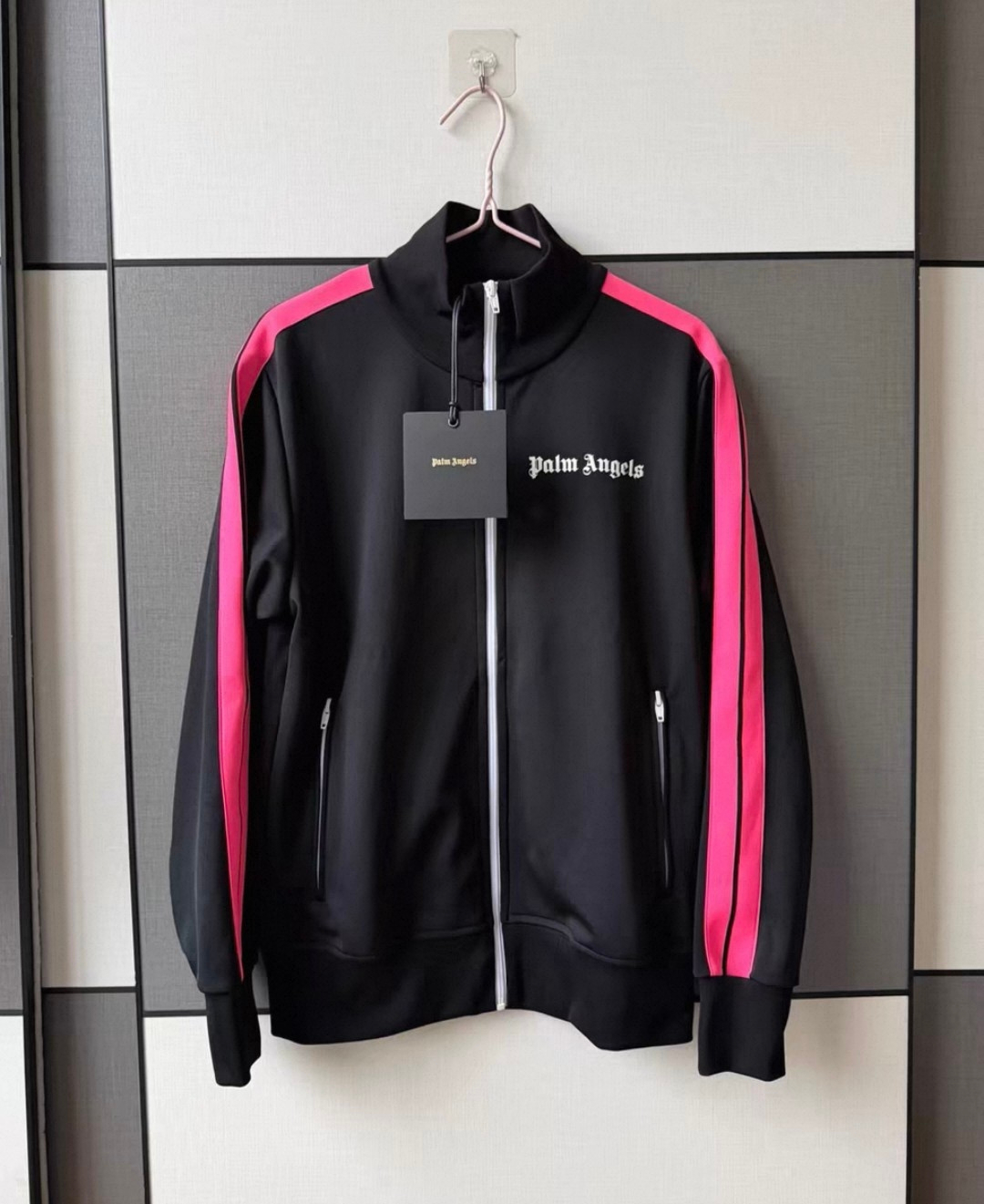 Palm Angels Black Pink Track Jacket, миниатюра 1