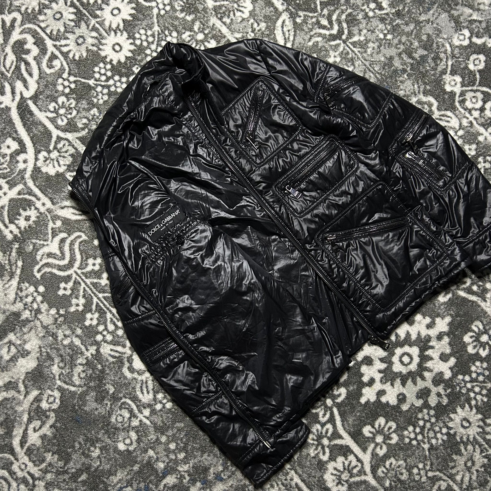Dolce Gabbana Mulizipped Lucid Black Jacket 2007, миниатюра 9