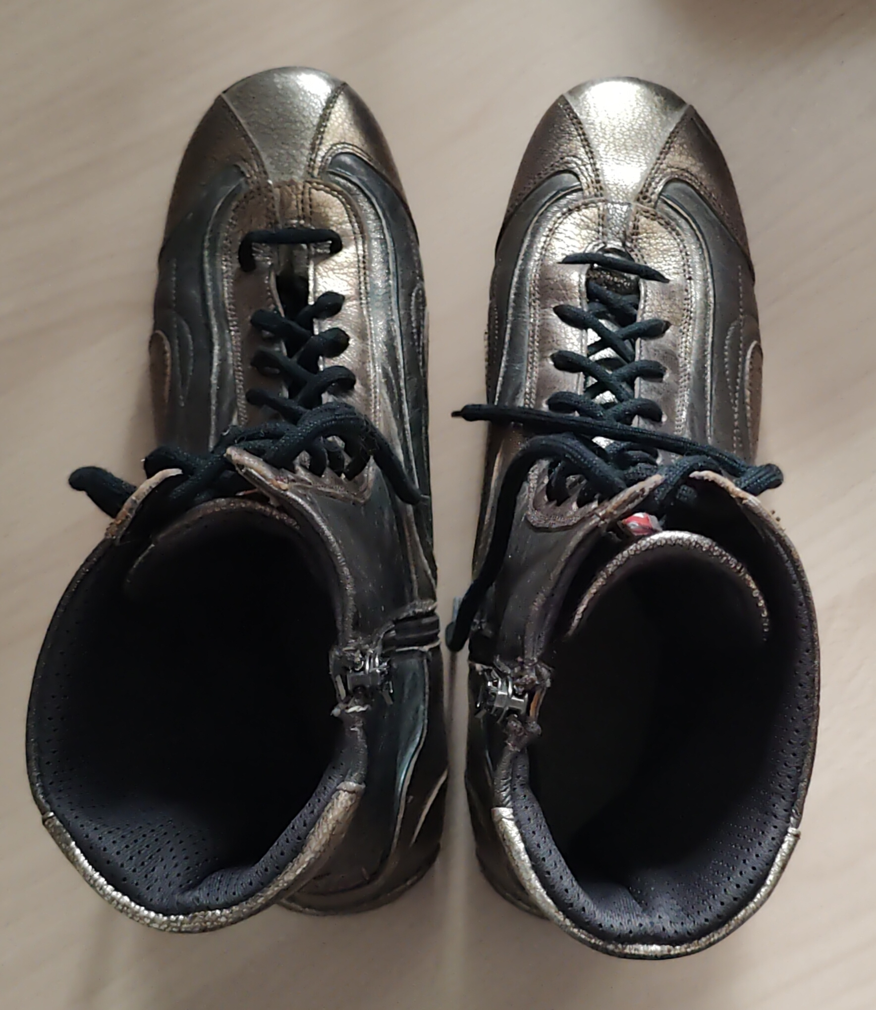 Prada Sport Linea Rossa Golden Boxer Leather Ankle Boots (2000s), миниатюра 3