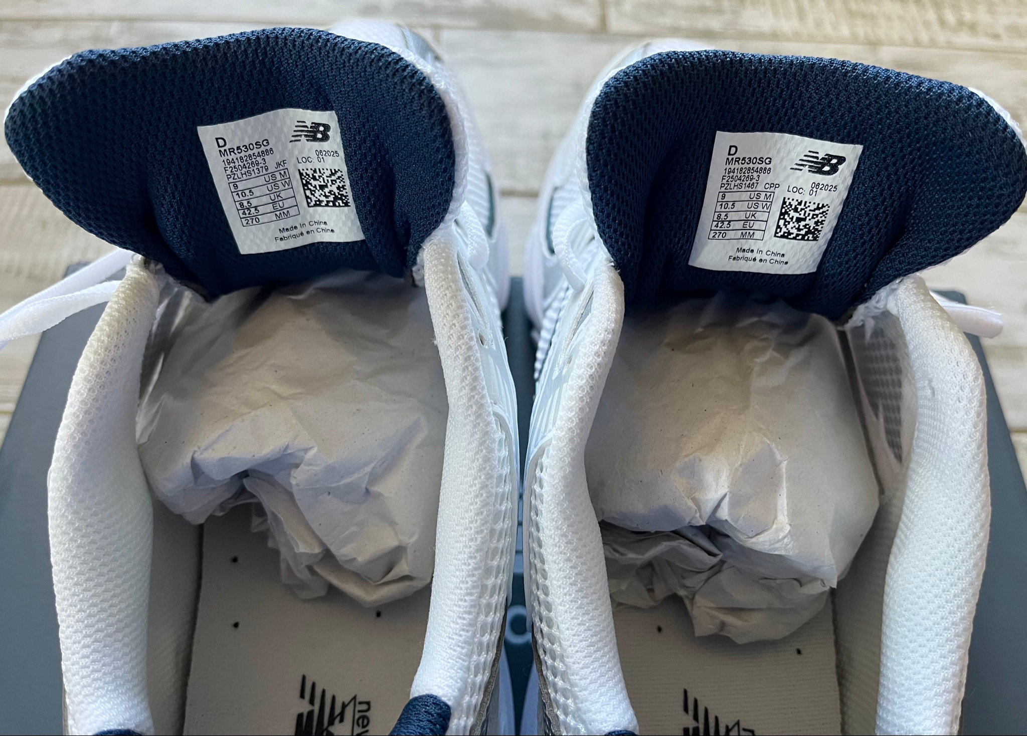 New Balance 530 White Silver Navy, миниатюра 7