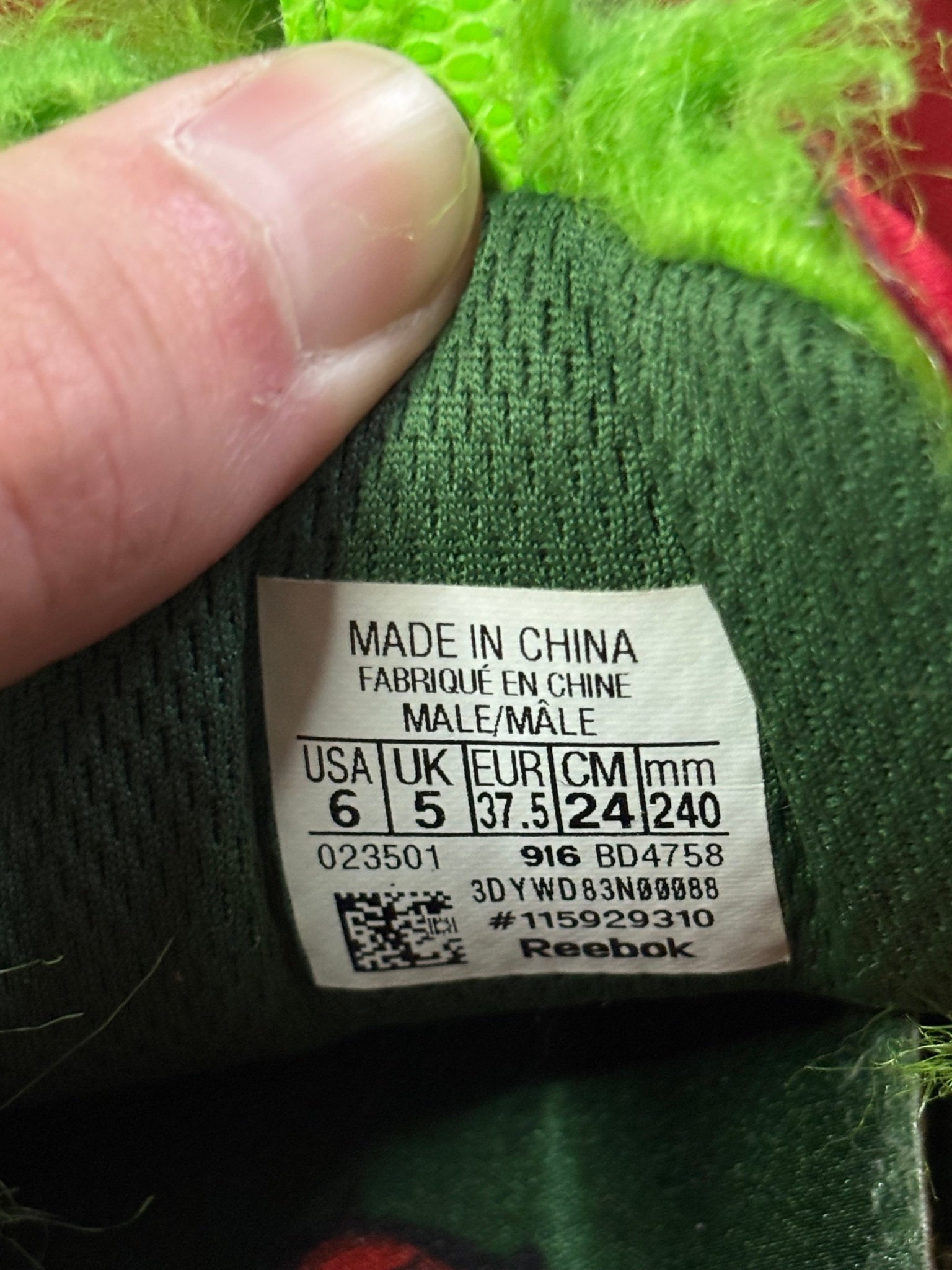 Reebok InstaPump Fury CV «Grinch», миниатюра 7