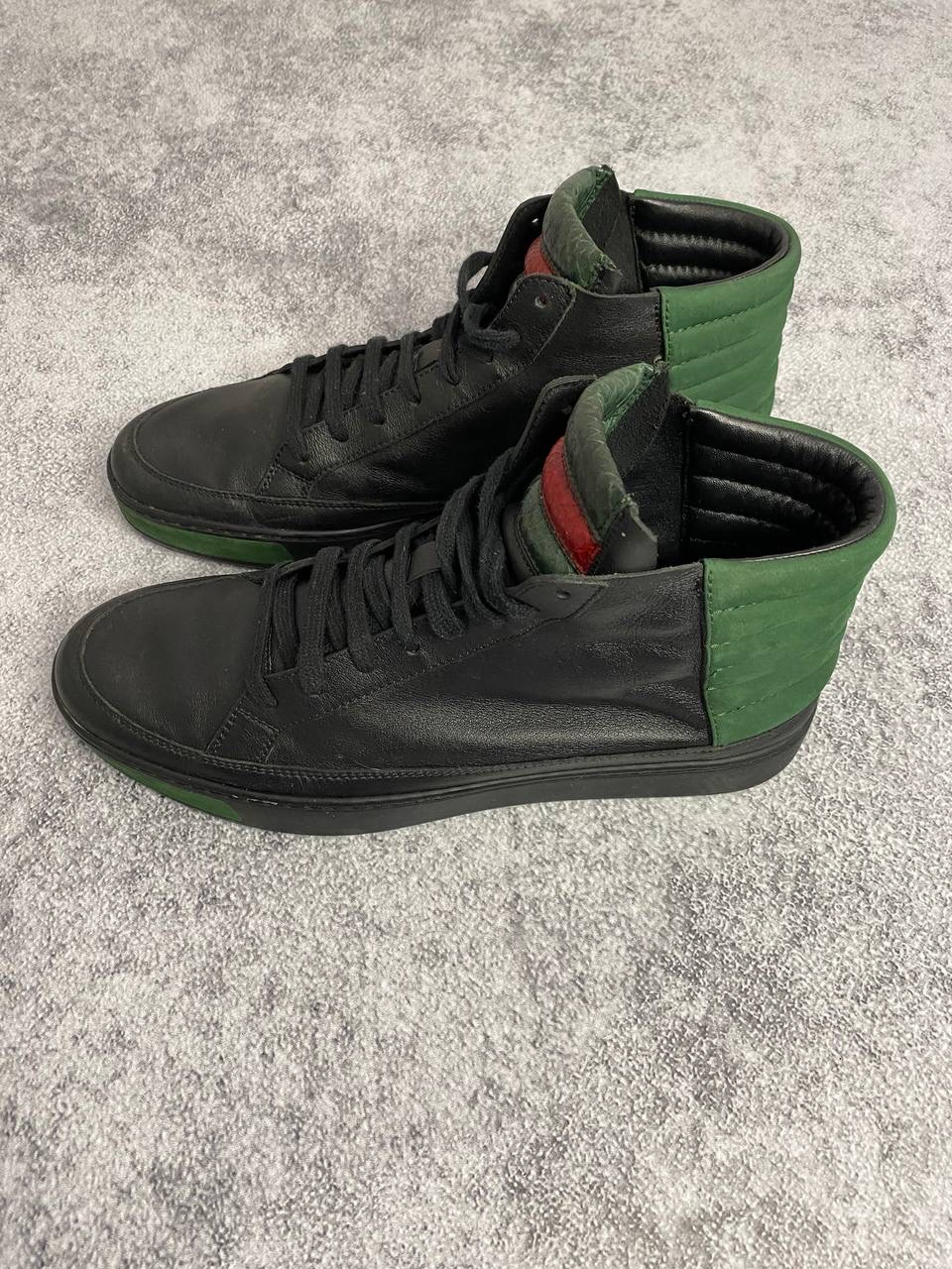 Gucci Gucci Leather & Suede 'Python Detail' High-Top Sneakers, миниатюра 2