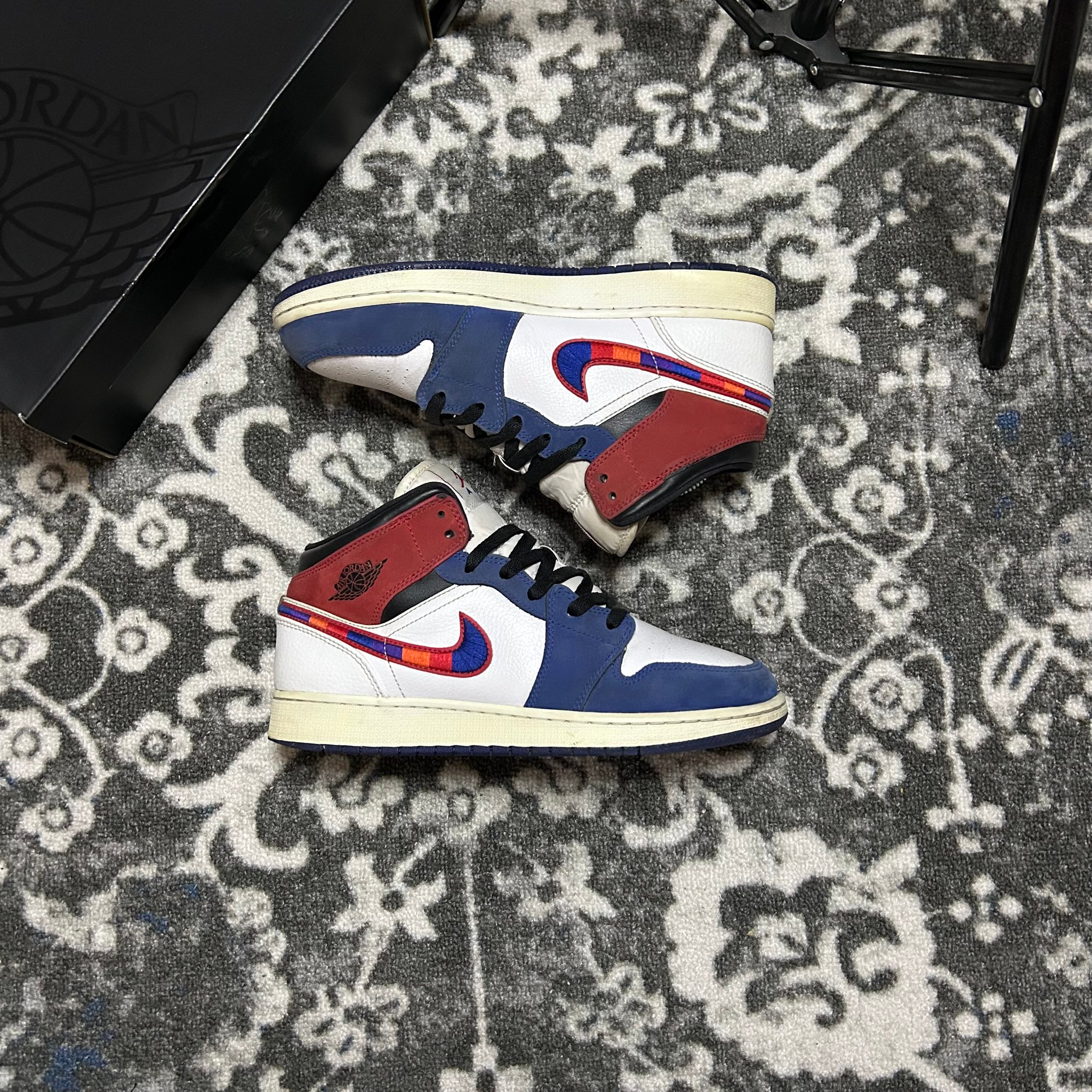 Nike x Air Jordan 1 Mid Мulti Cоlour Swоosh, миниатюра 3