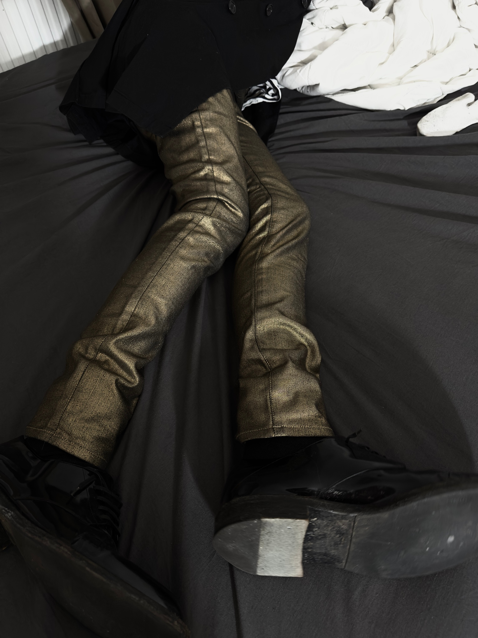 Saint laurent  вощеные джинсы Saint laurent, миниатюра 8