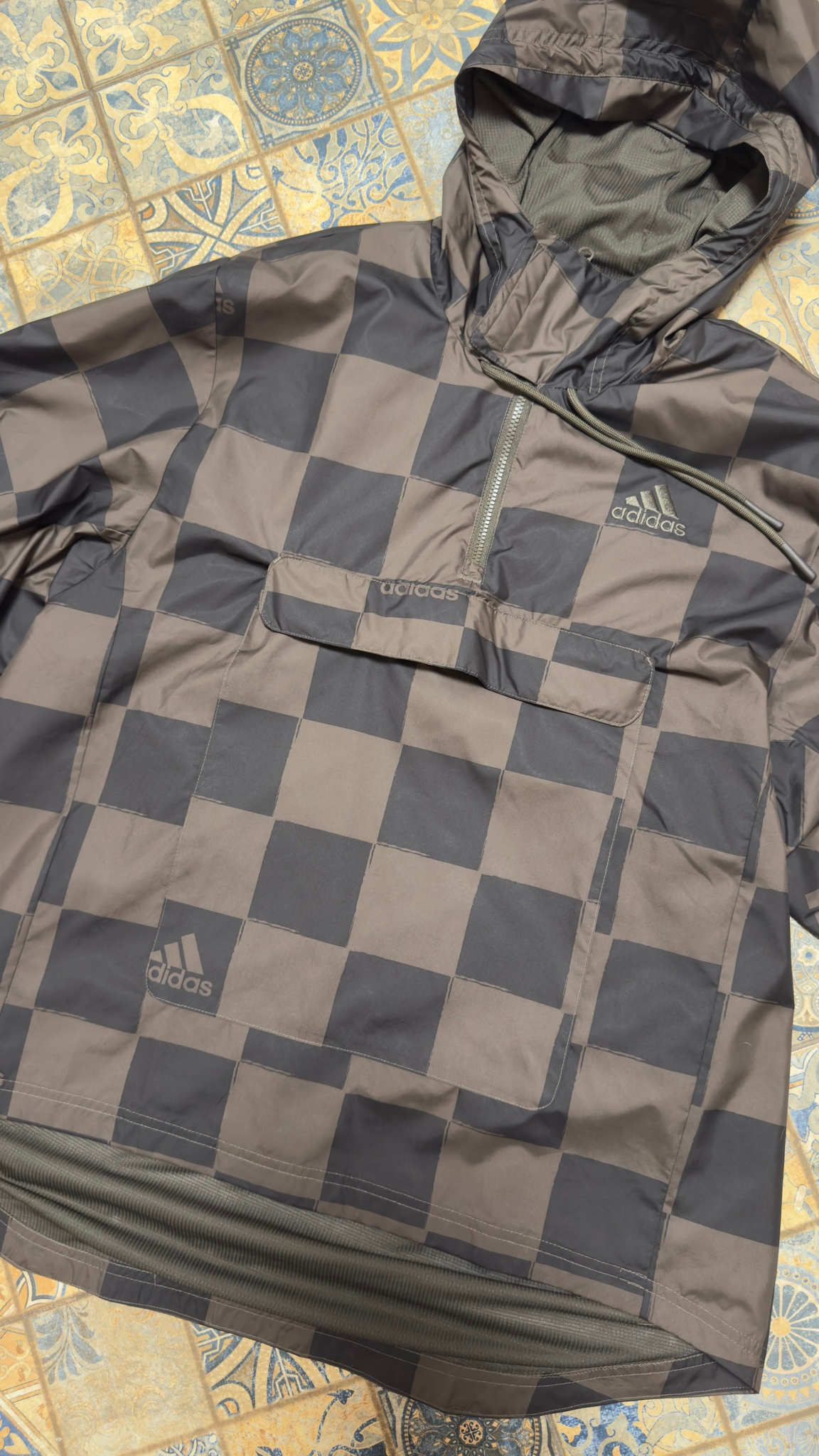 Adidas Windbreaker Jacket Plaid, миниатюра 1