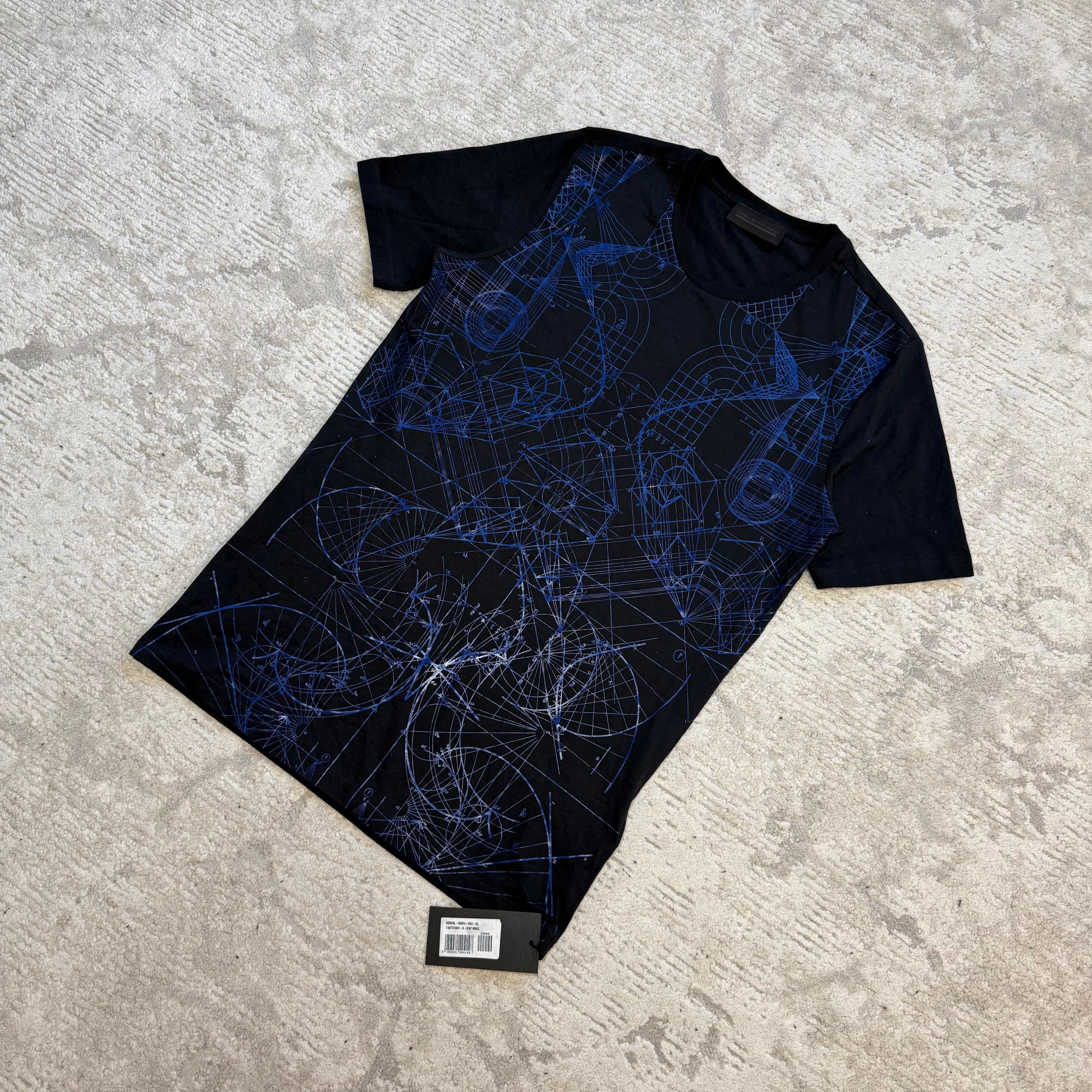 Diesel Black Gold T-Shirt Abstract Graphic Print, миниатюра 2