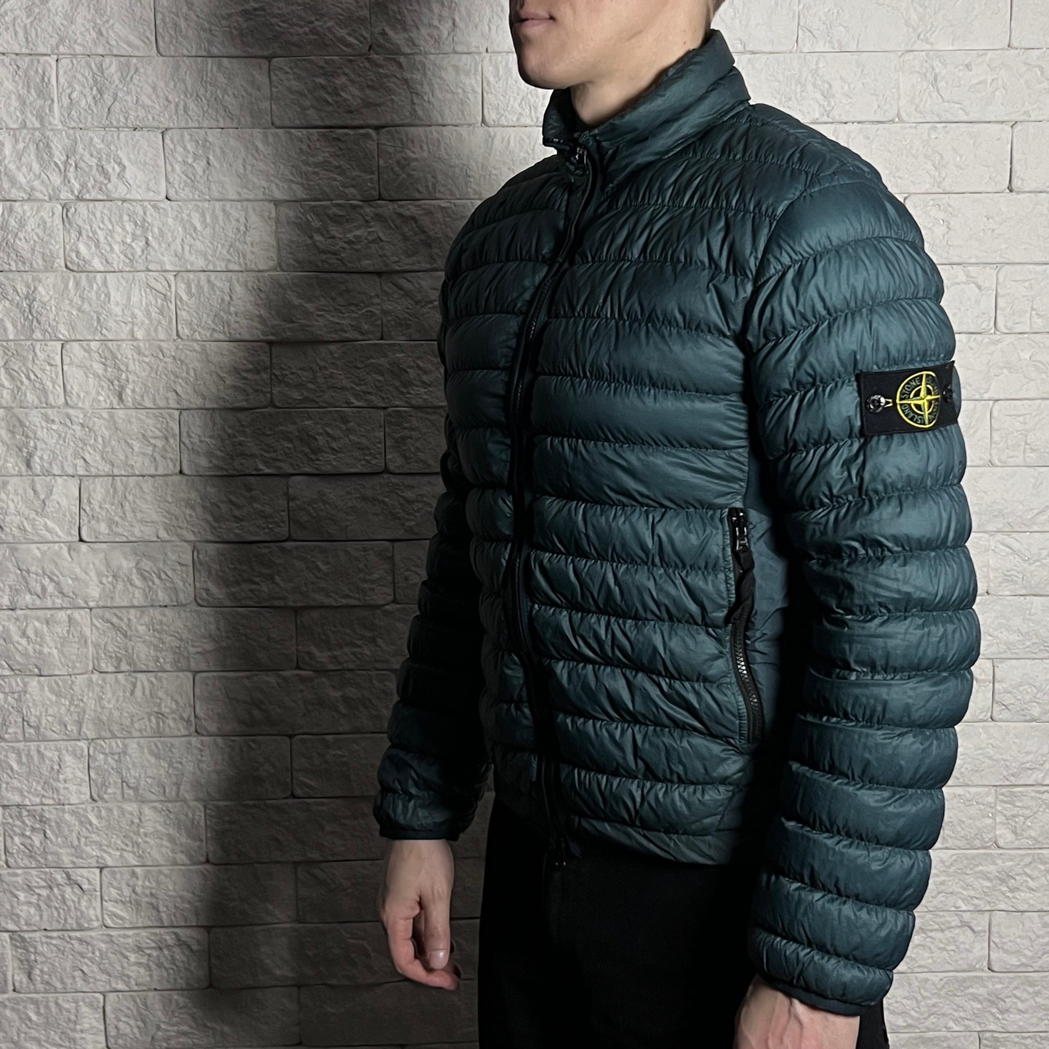 Stone Island Garment Dyed Micro Yarn Down Jacket, миниатюра 1