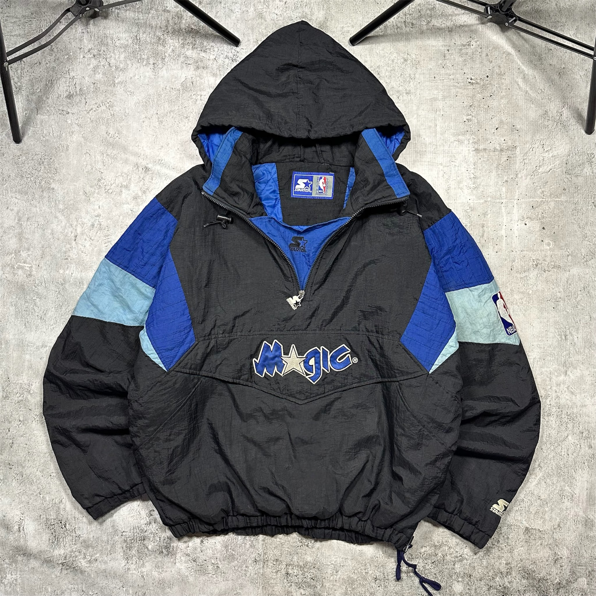 Starter Orlando Magic half zip windbreaker/puffer jacket 90s, миниатюра 1