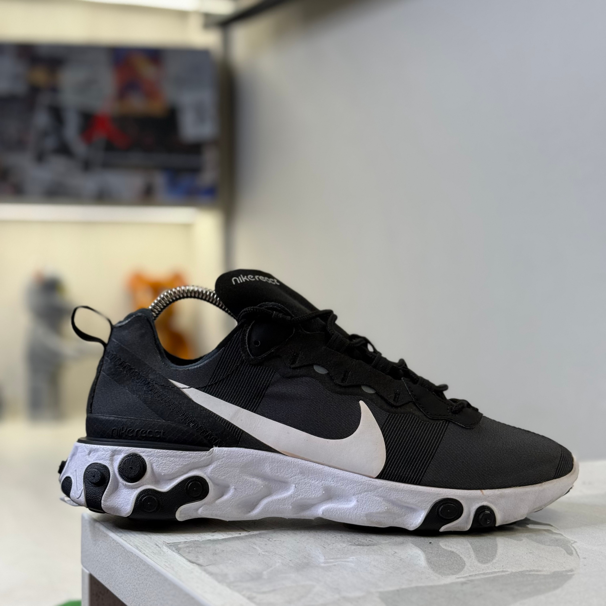 Nike React Element 55 Black White, миниатюра 1