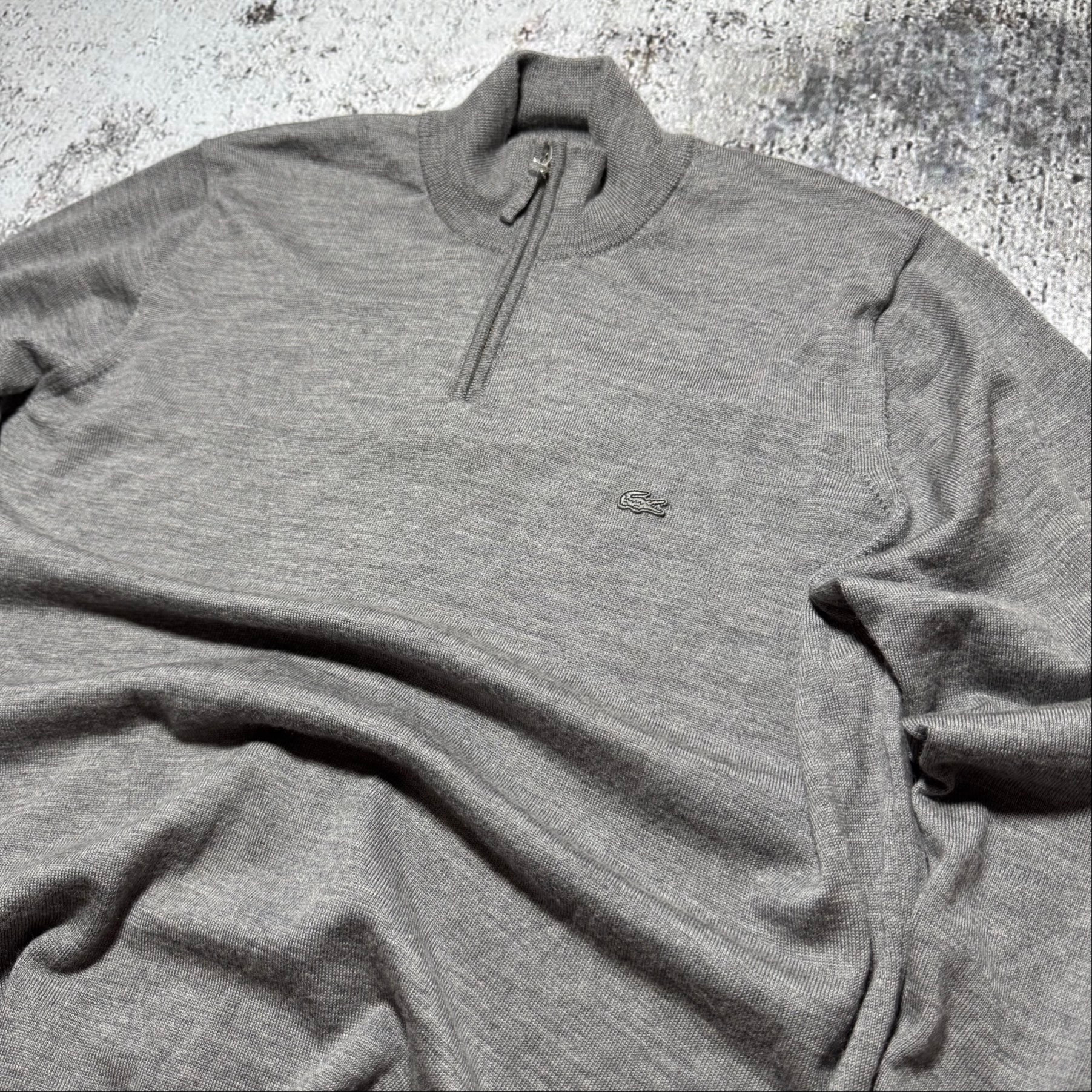 Lacoste 1/4 zip Pure New Wool Sweater, миниатюра 4