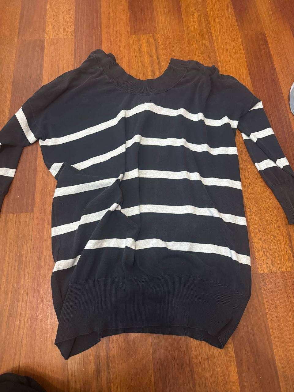 Maison Margiela 2013 Blue/White Striped Button-Neck Knit Sweater, миниатюра 2