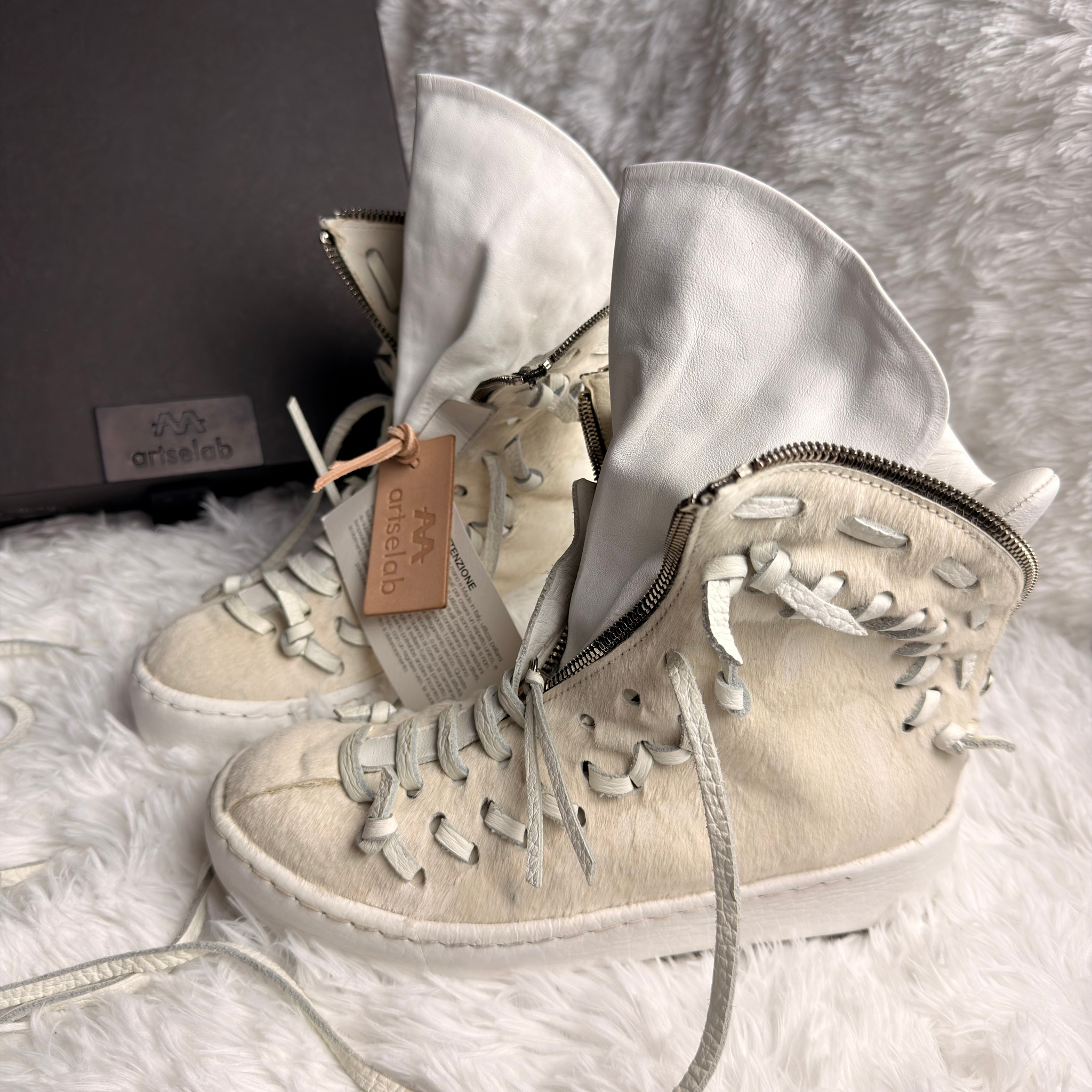 Artselab Pony Hair White Sneakers, миниатюра 8