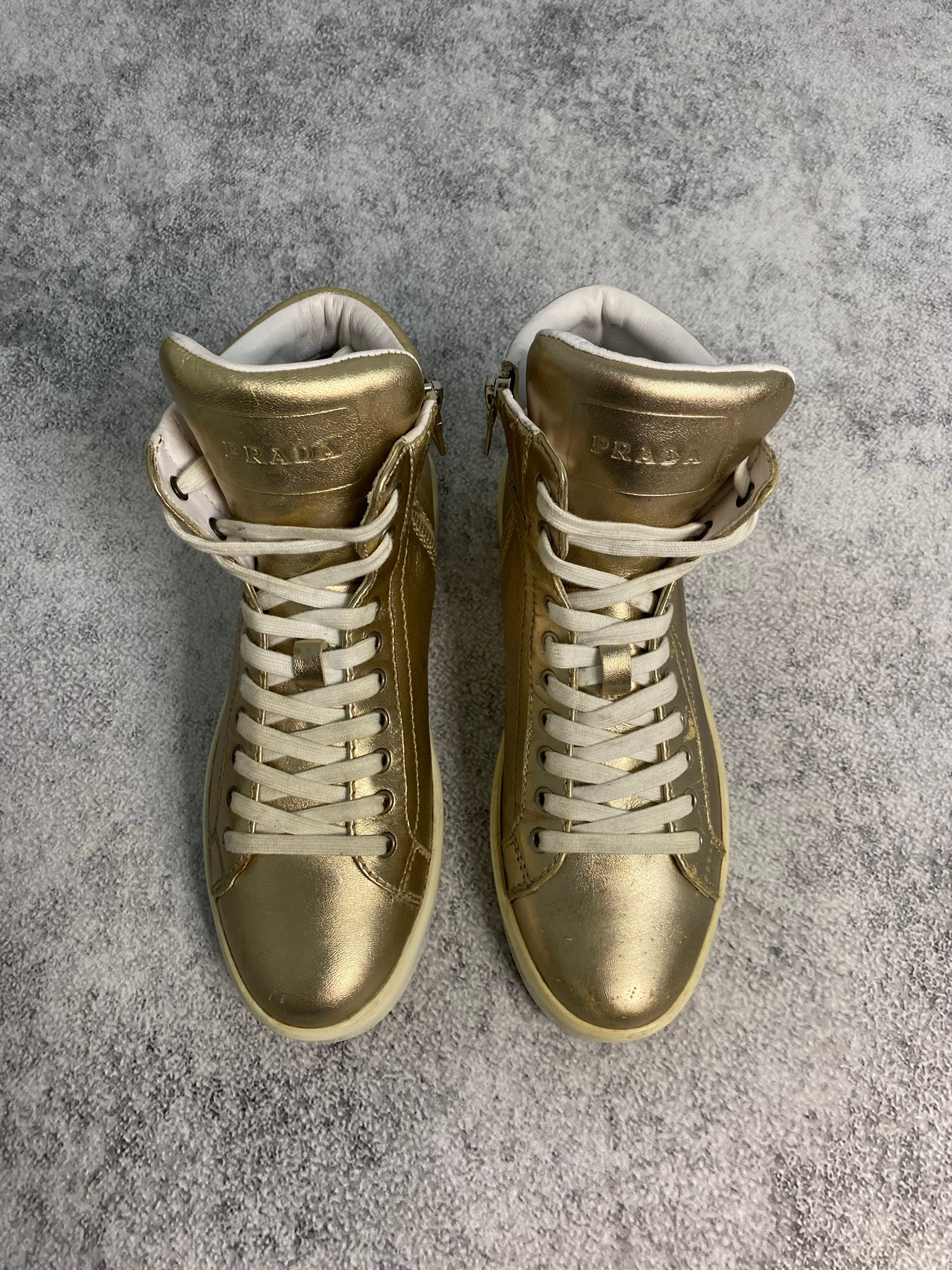 Prada Metallic Gold Side Zip, миниатюра 1