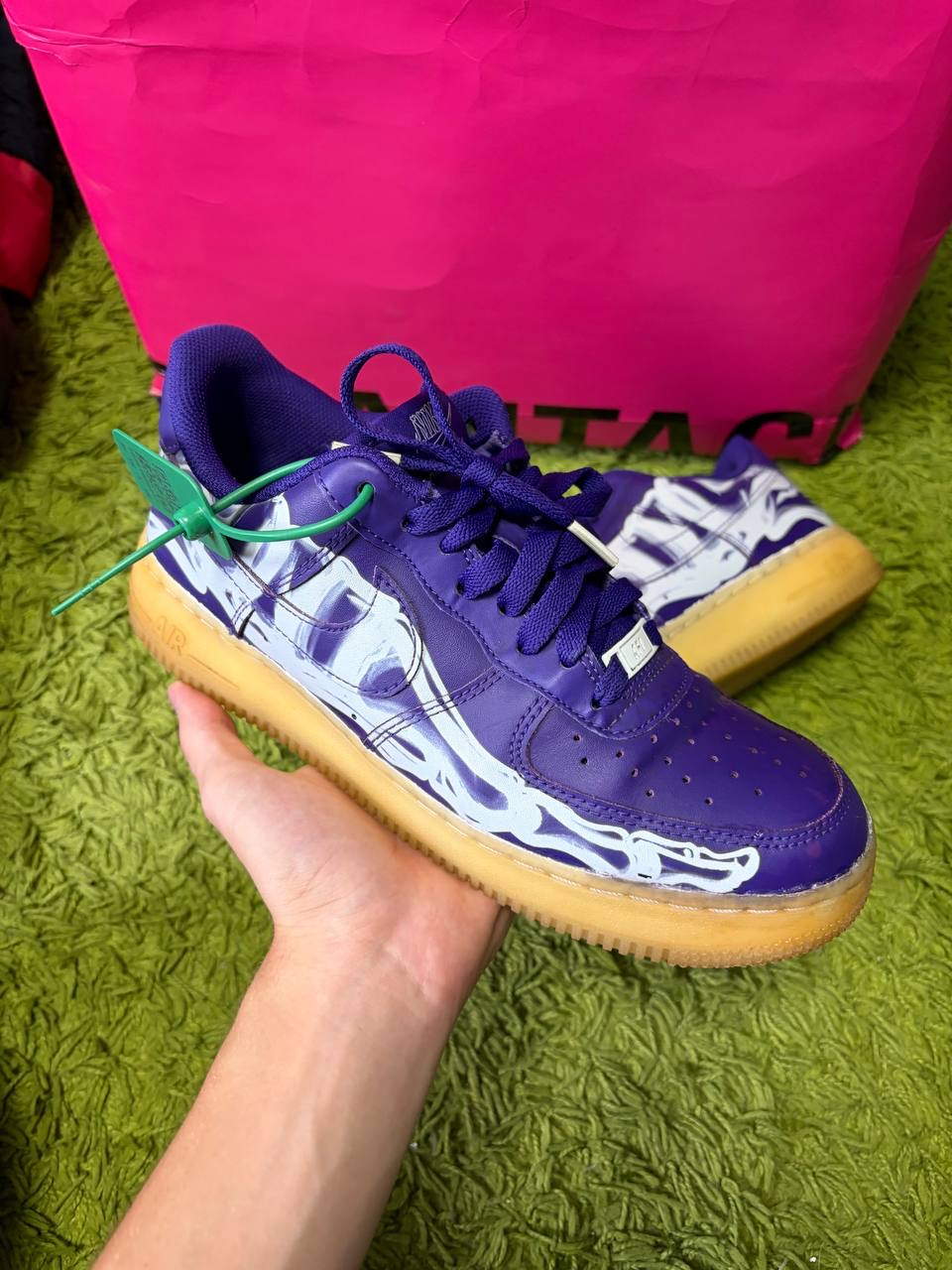 Nike Air Force 1 Skeleton Purple, миниатюра 1