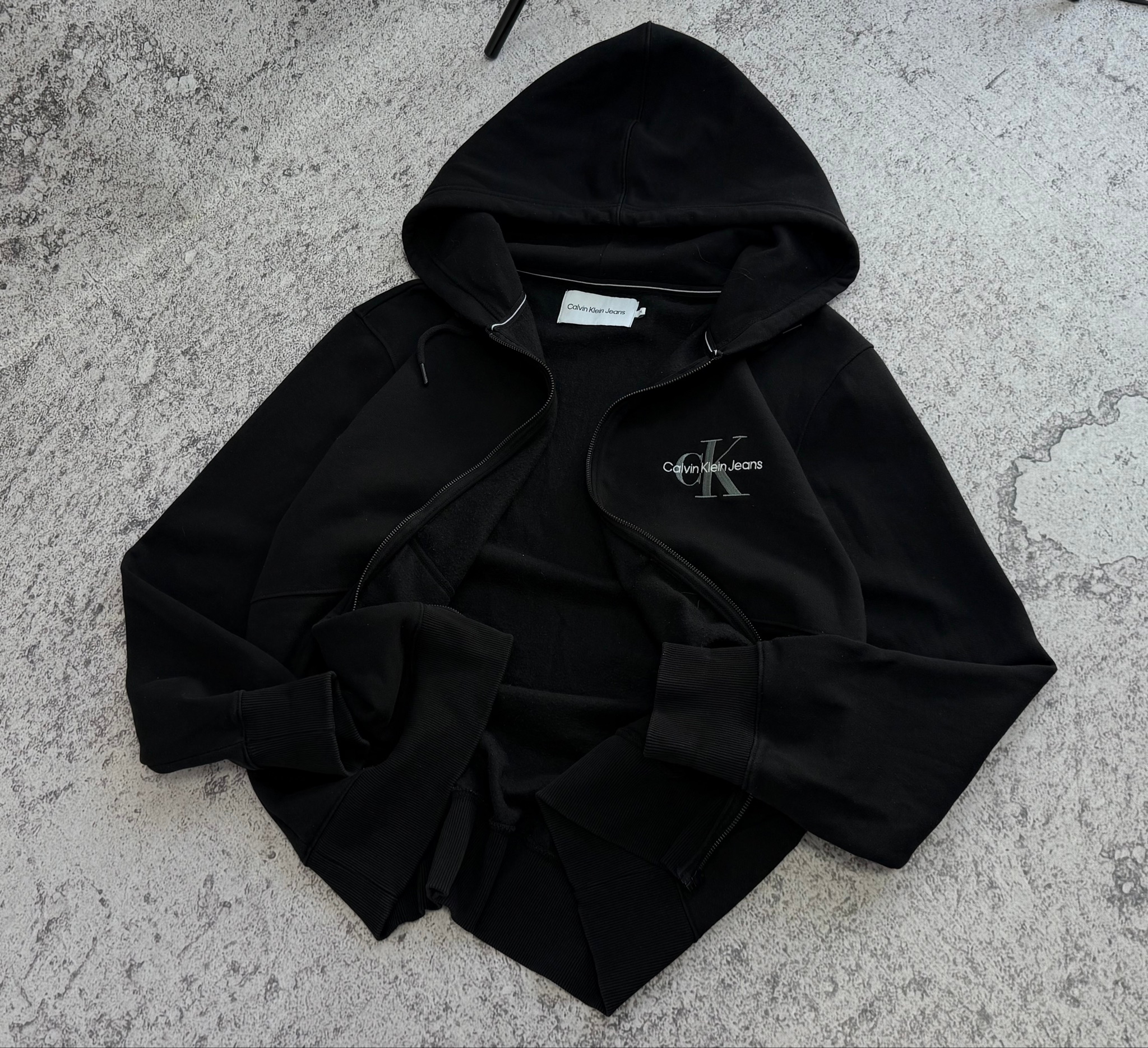Calvin Klein Jeans Black Zip-Hoodie, миниатюра 1
