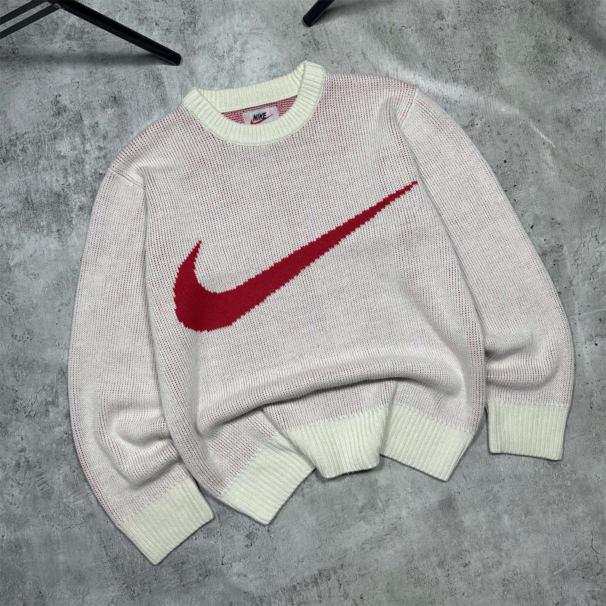 Nike x Supreme SS19 Swoosh knit sweater crossover printing, миниатюра 1