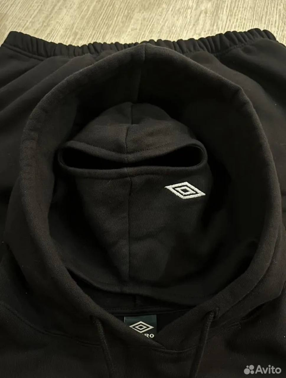 Umbro  Slam Jam OG Logo Masked Hoodie Washed Black, миниатюра 5
