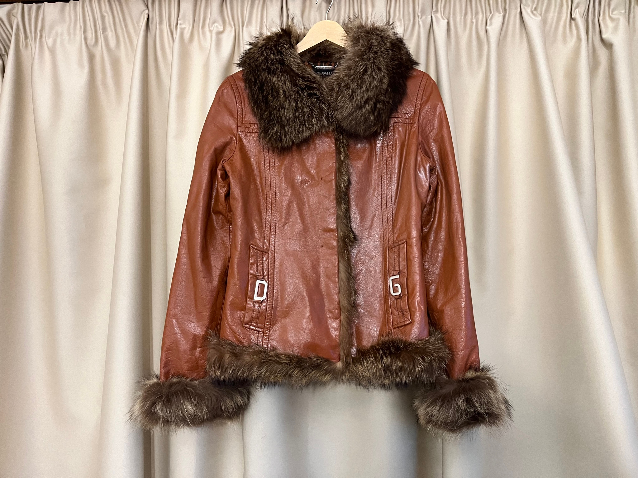 Dolce & Gabbana Fur/leather Jacket, миниатюра 1