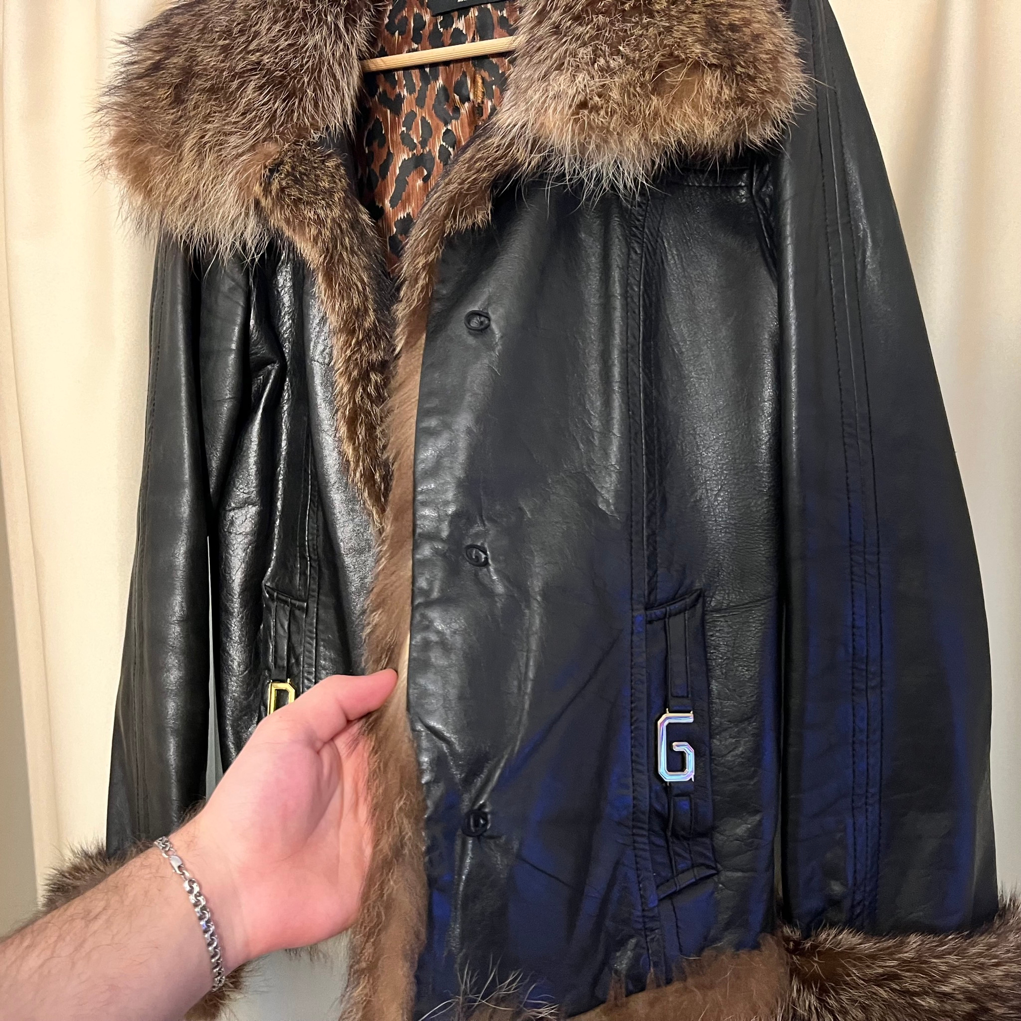 Dolce & Gabbana Fur/leather jacket, миниатюра 7