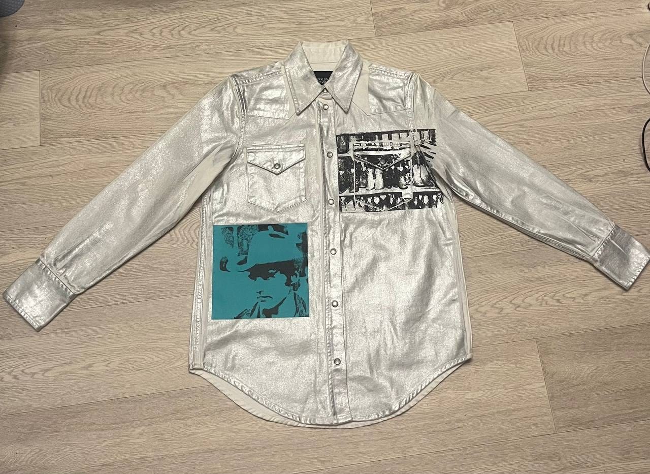 Raf Simons x Calvin Klein Foundation Western Distressed Denim Shirt, миниатюра 2