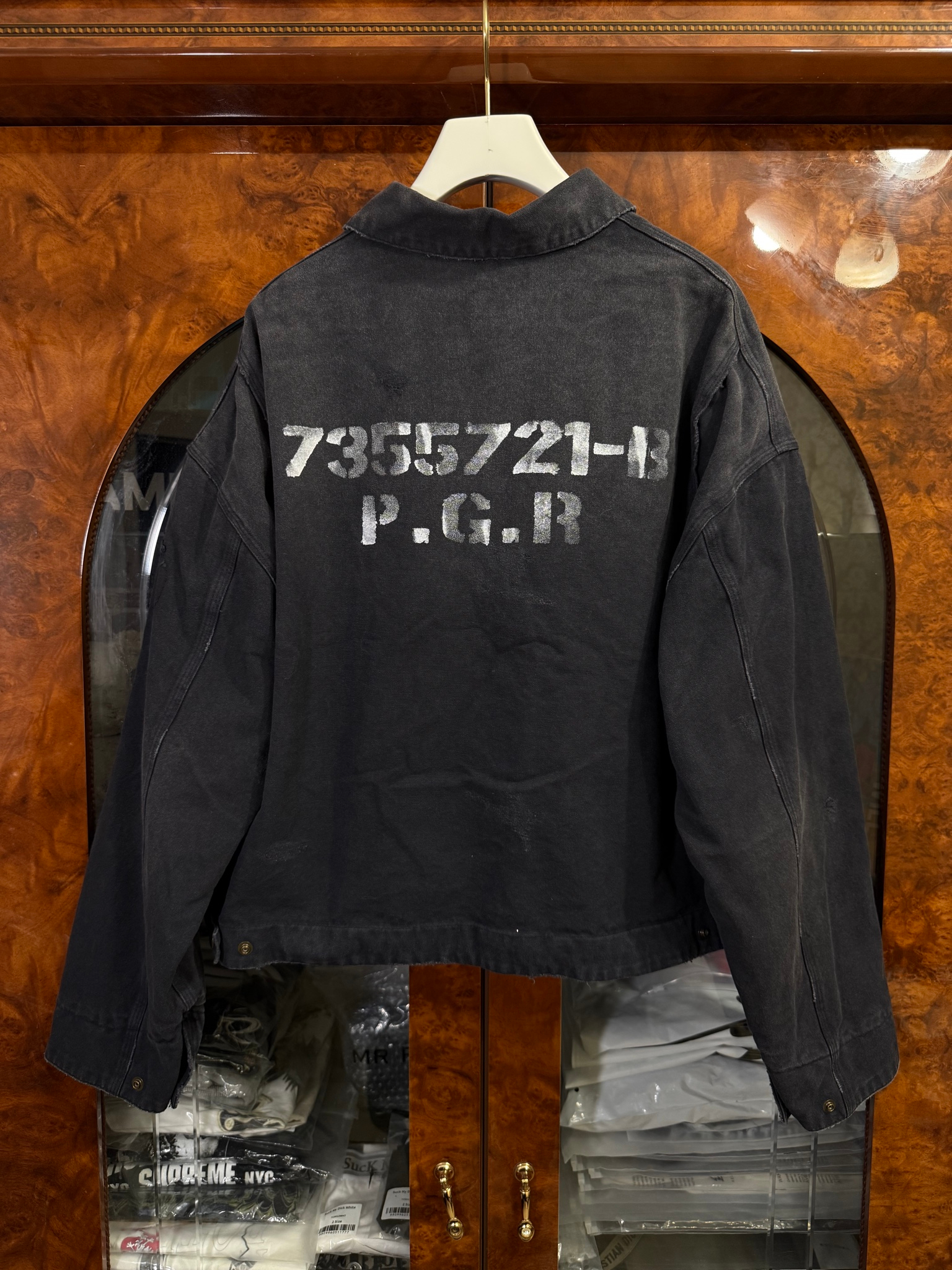 Project G/R Distressed Canvas Blue Work Jacket, миниатюра 2