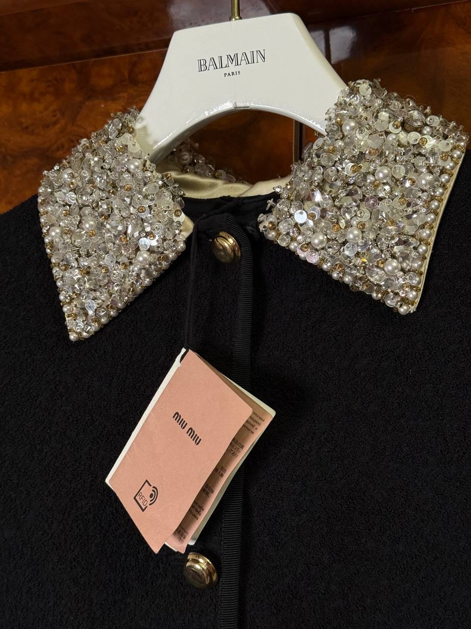MIU MIU Embellished Collar Jacket, миниатюра 4