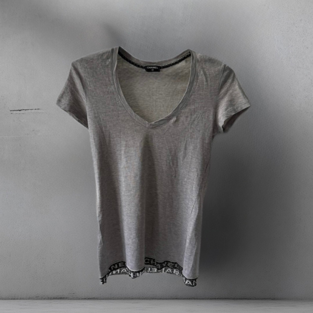 Chanel 2000s Vintage Archival Tulle Flower Logo Women Top, миниатюра 1