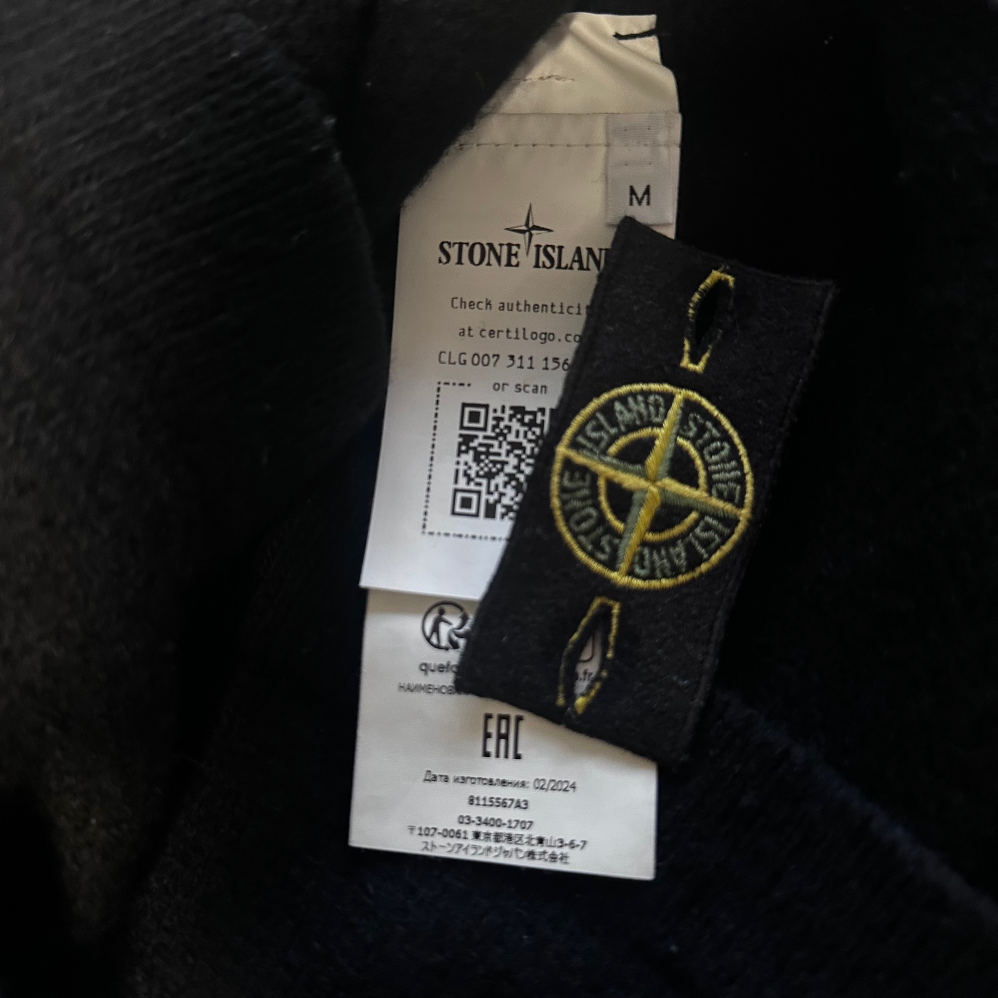 Stone Island Zip hoodie wool knit, миниатюра 4