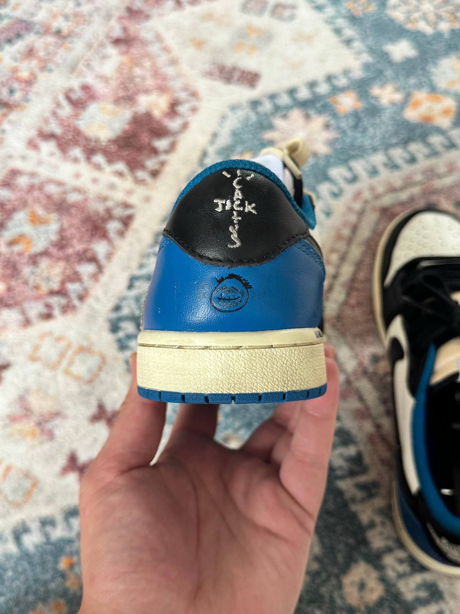 Nike Air Jordan 1 low travis scott fragment design, миниатюра 10