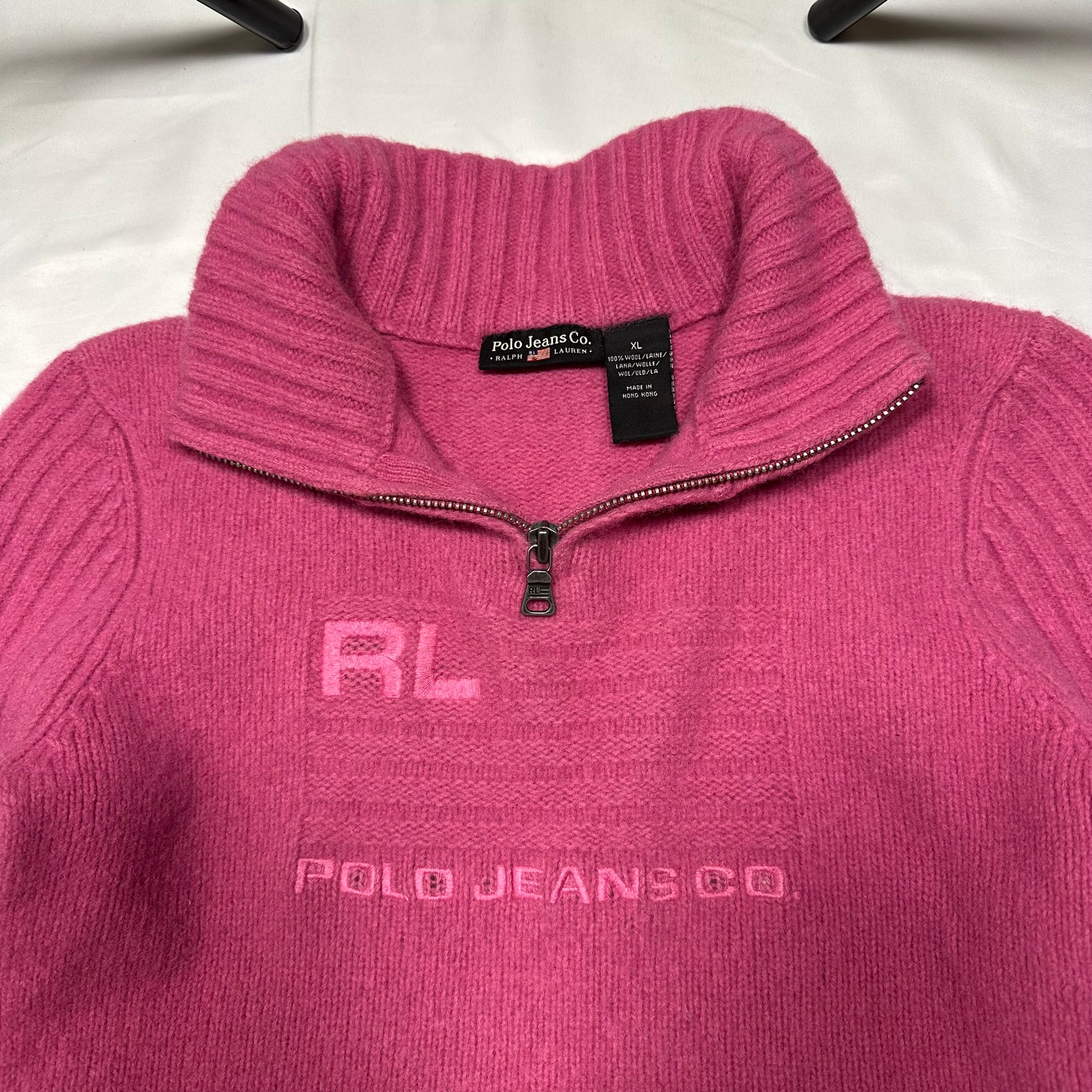 Ralph Lauren Polo jeans Co USA Flag wool 1/4 sweater, миниатюра 3