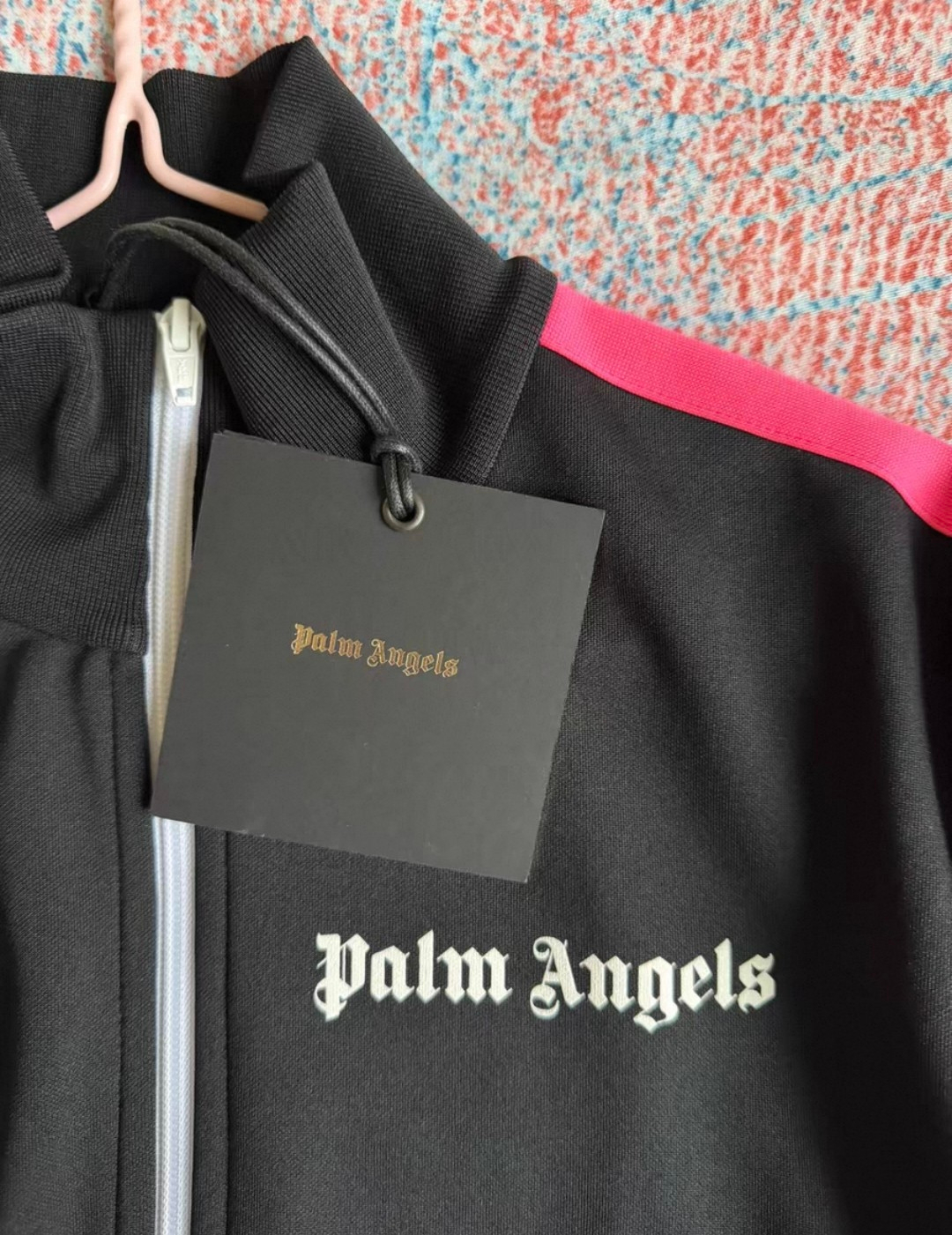 Palm Angels Black Pink Track Jacket, миниатюра 7