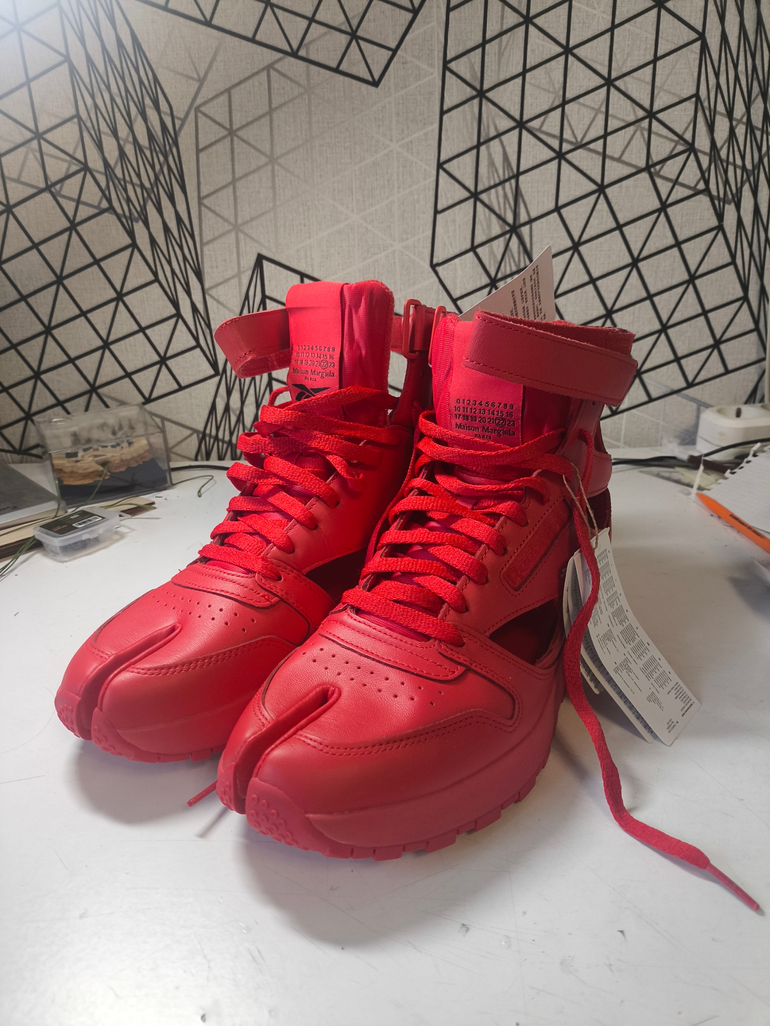 Maison Margiela x Reebok Classic Leather Tabi High Red, миниатюра 8