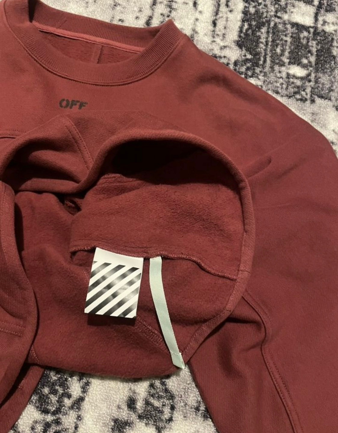 Off-White Burgundy Corset Virgil Abloh, миниатюра 3