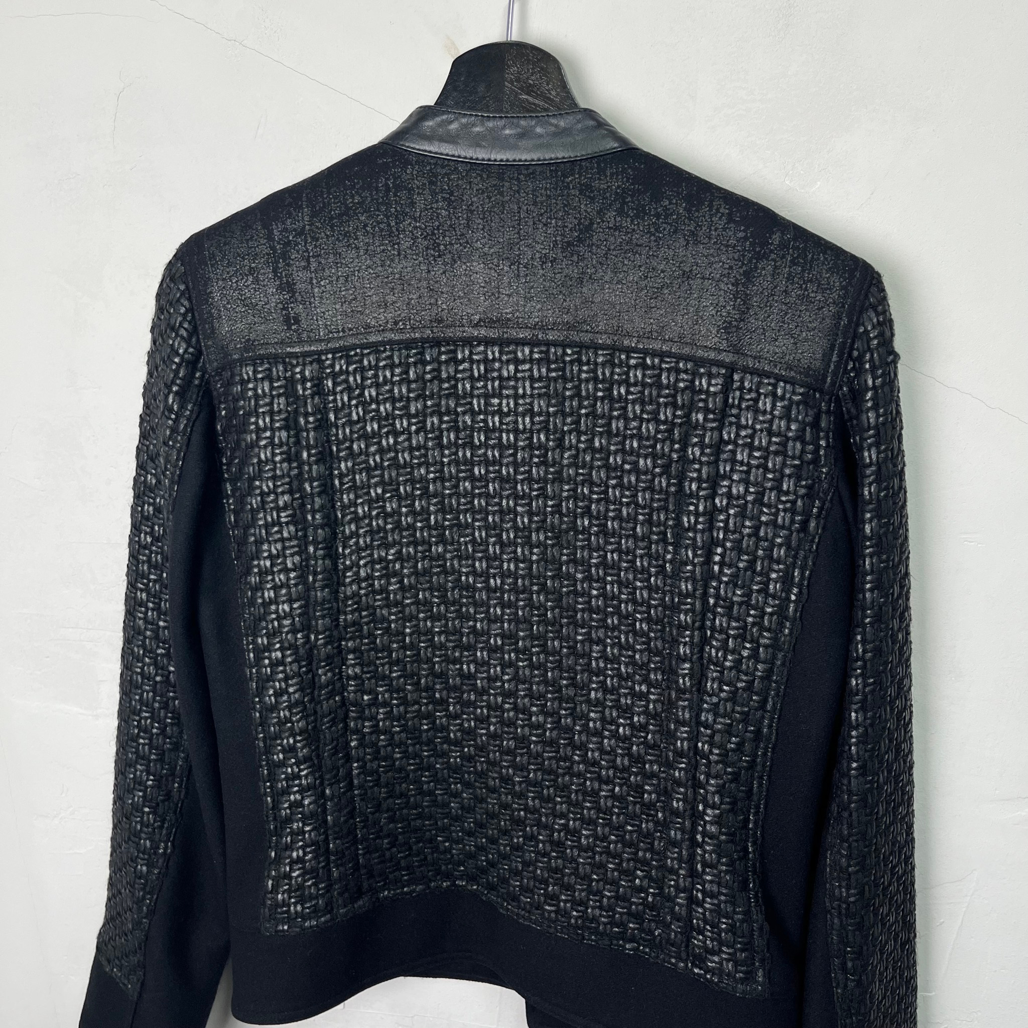 Diesel Black Gold Wool Asymmetrical Zip Biker Jacket, миниатюра 4