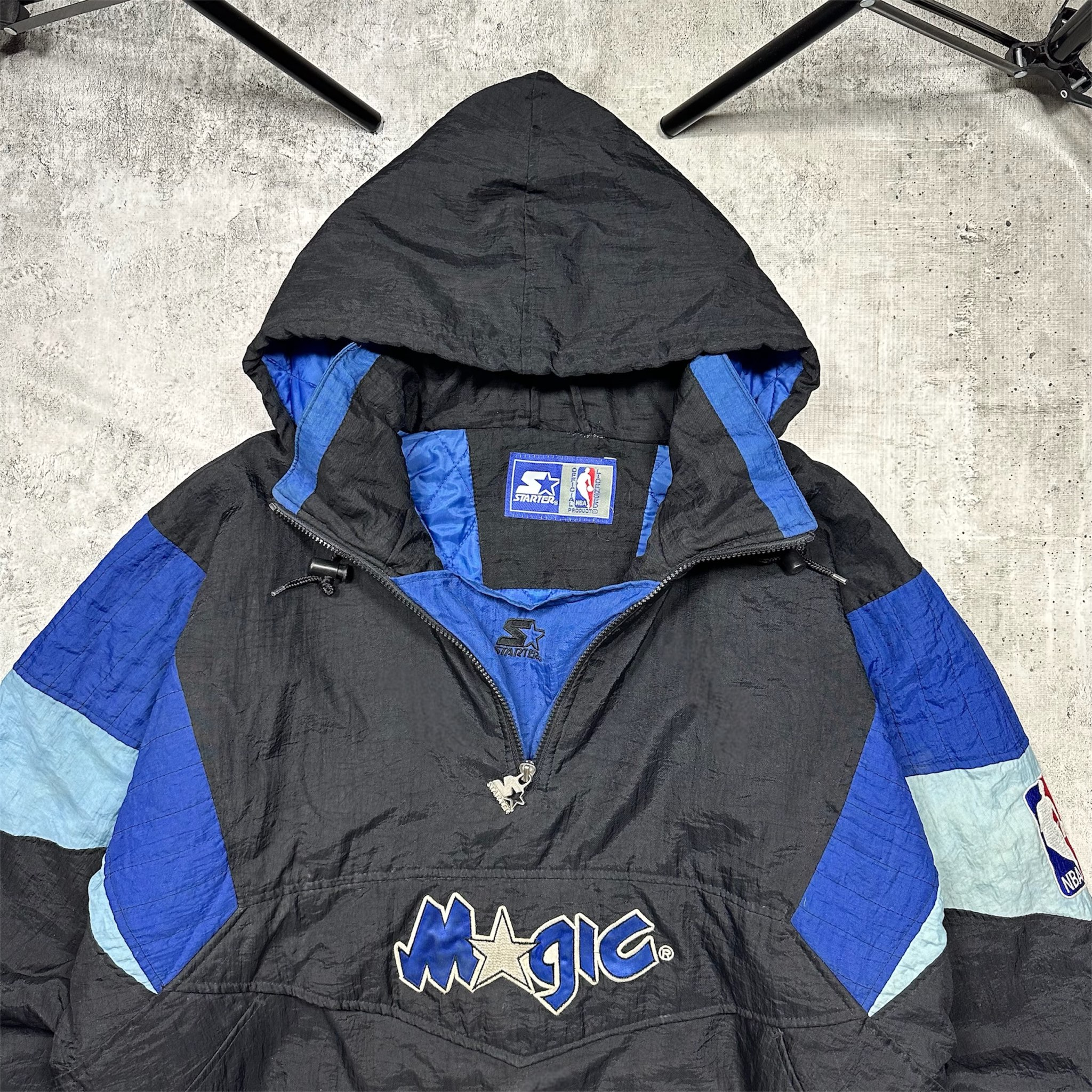 Starter Orlando Magic half zip windbreaker/puffer jacket 90s, миниатюра 4