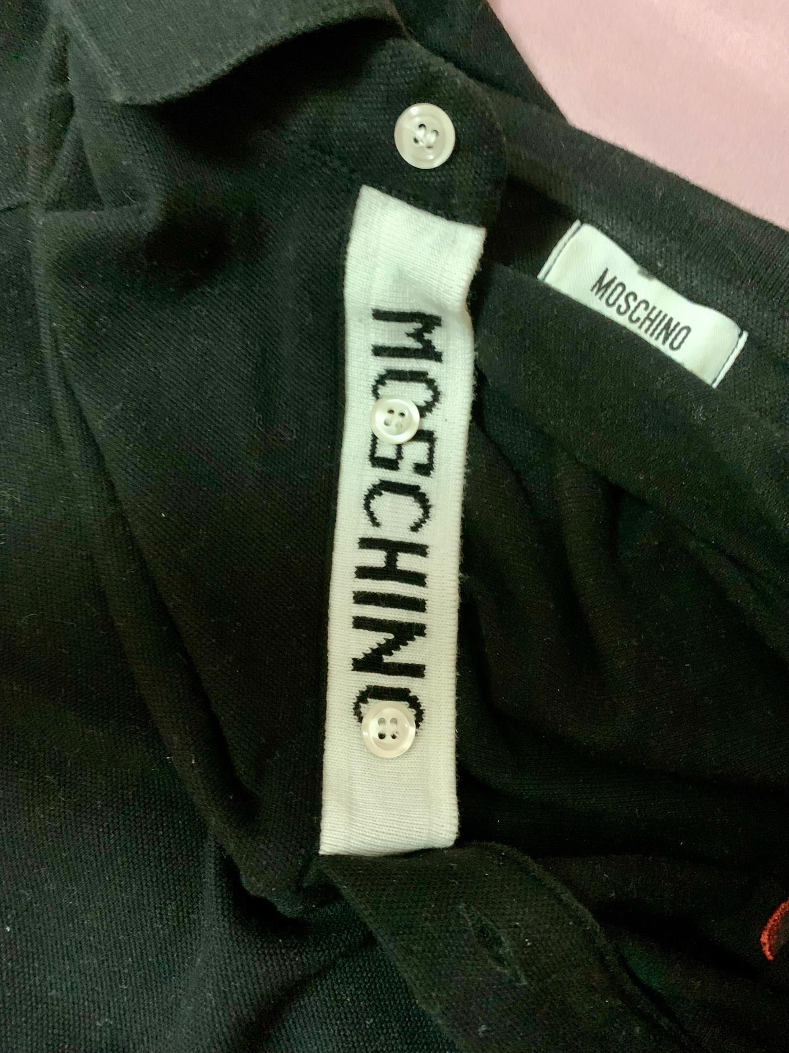 Moschino In Love We Trust Piqué Polo Shirt, миниатюра 4