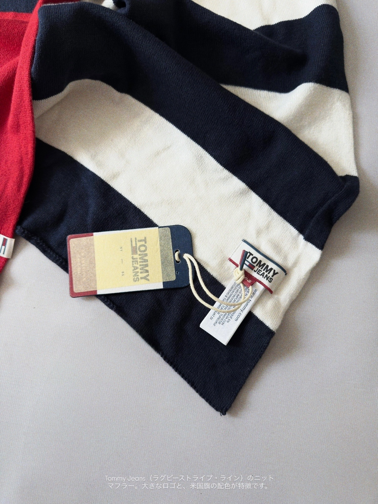 Tommy Hilfiger / Tommy Jeans USA Flag A$AP Rocky Style Scarf, миниатюра 2