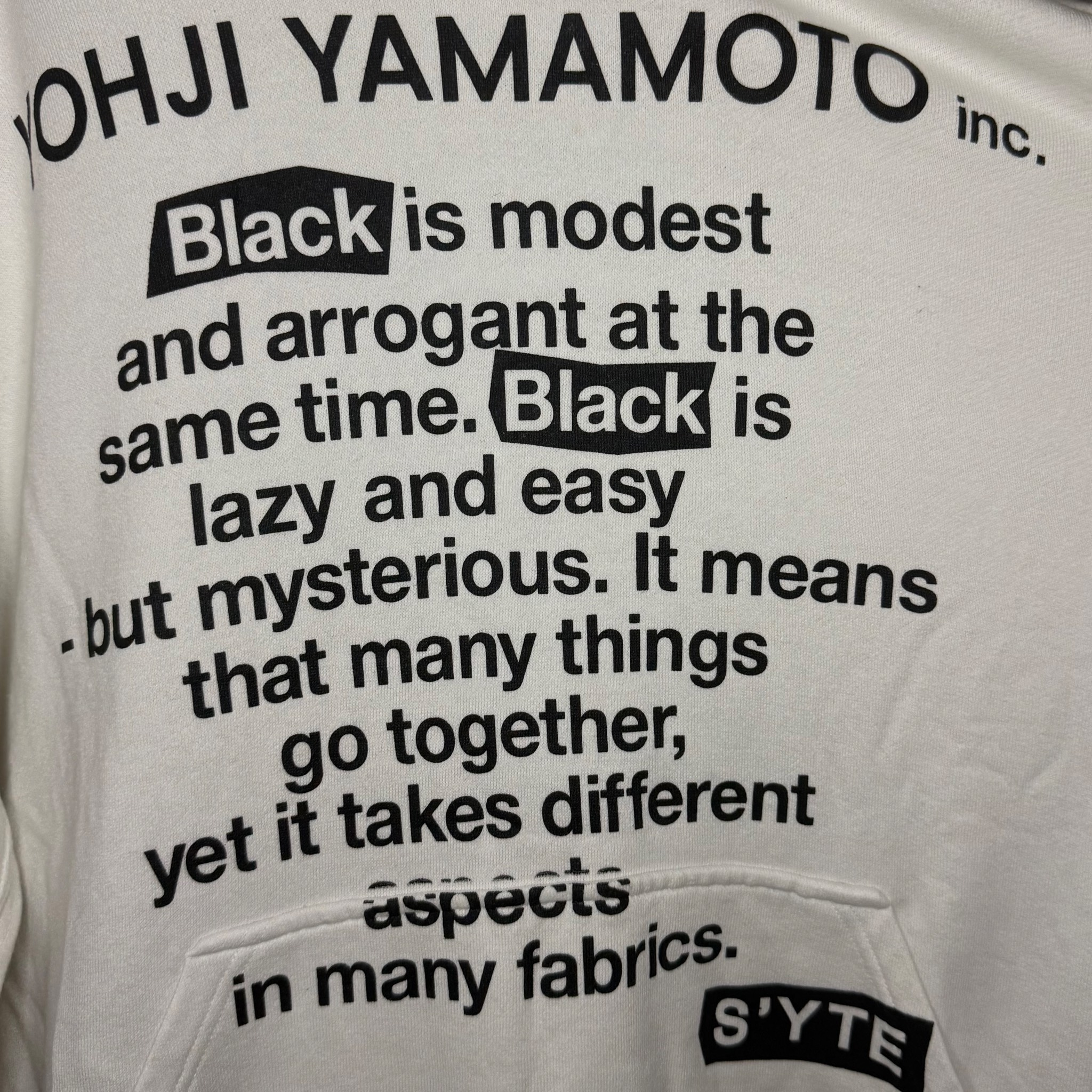 Yohji Yamamoto S’YTE Худи белое, миниатюра 4
