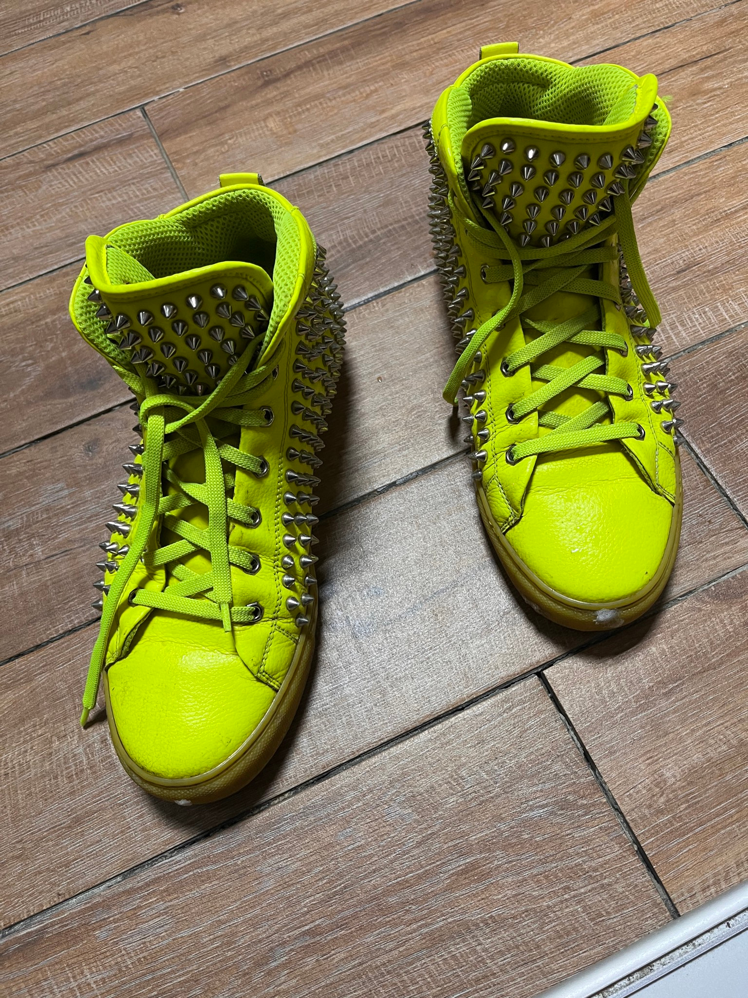 Philipp Plein Leather high trainers, миниатюра 1