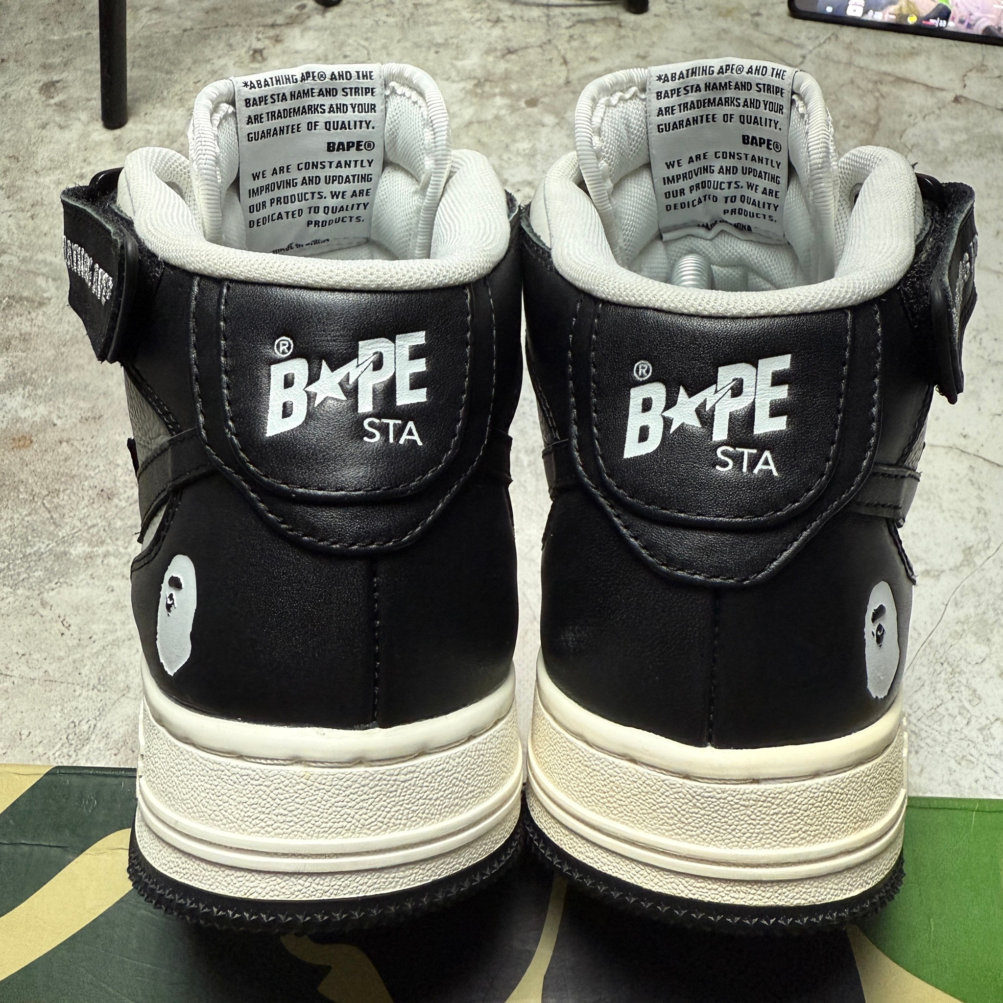 BAPE STA Mid White Black, миниатюра 5