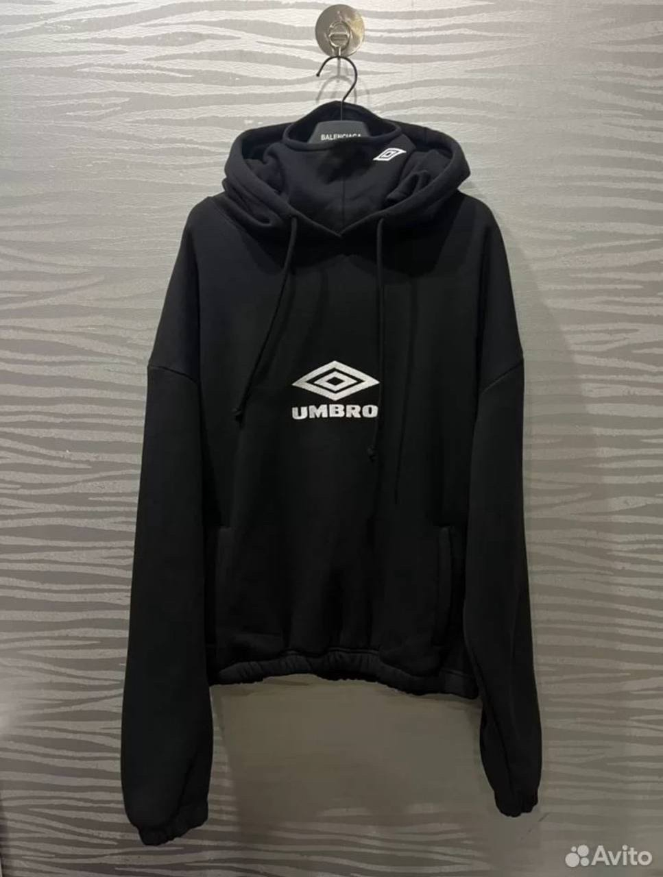 Umbro  Slam Jam OG Logo Masked Hoodie Washed Black, миниатюра 1