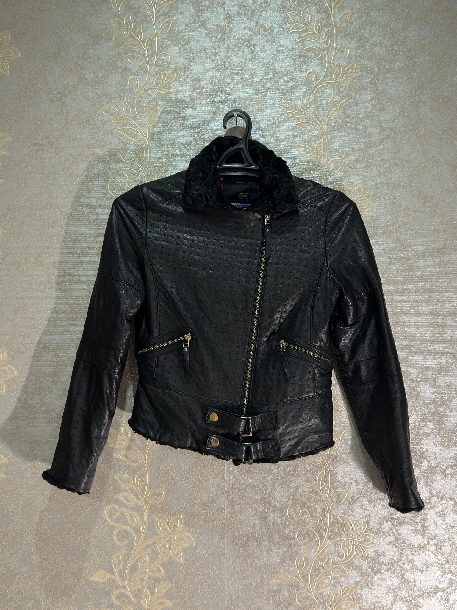 Just Cavalli Кожаная куртка, миниатюра 1
