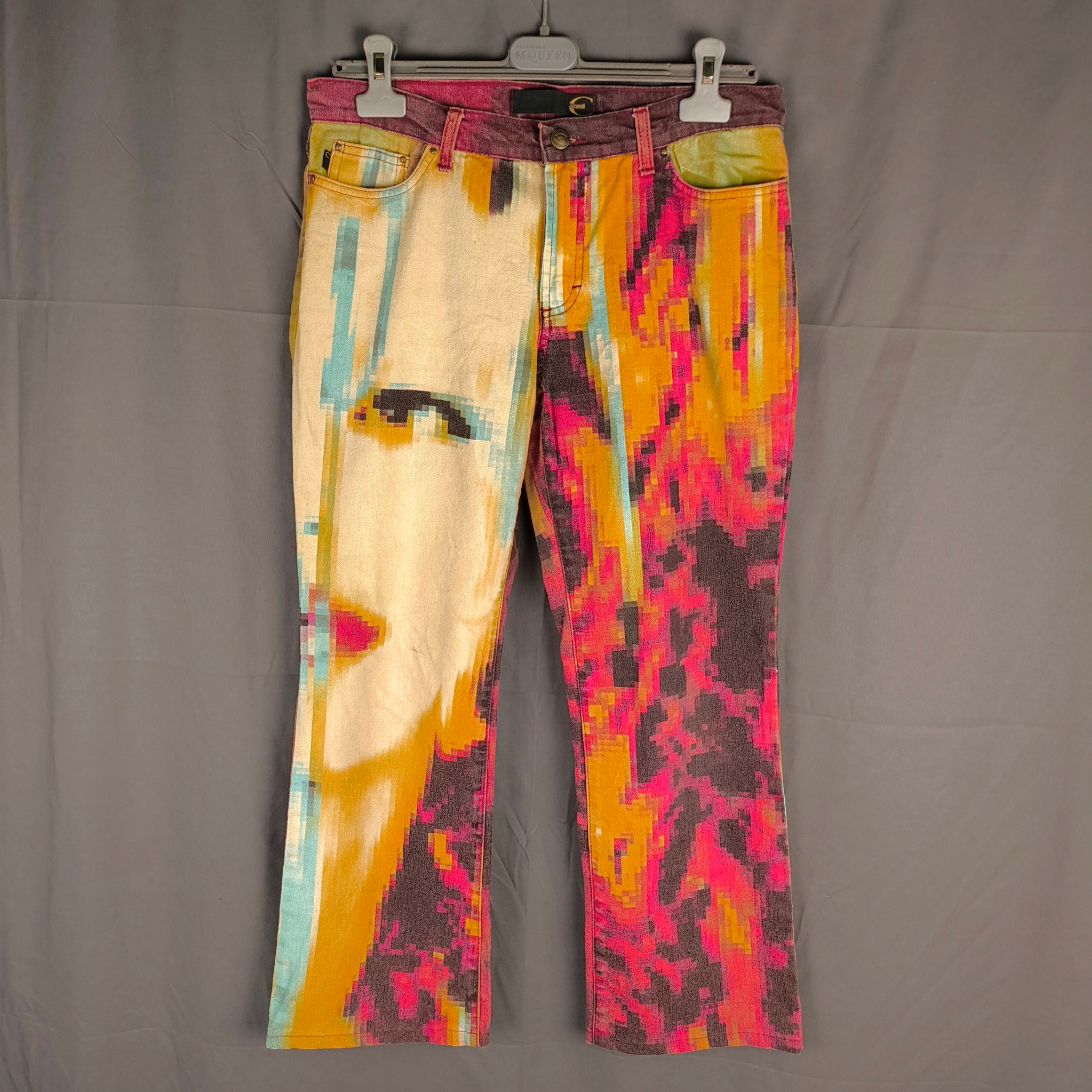 Just Cavalli 2001 Pixel face print jeans, миниатюра 1