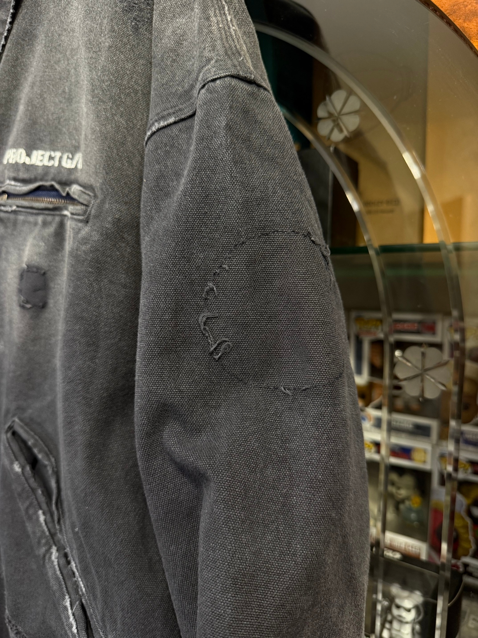 Project G/R Distressed Canvas Blue Work Jacket, миниатюра 5