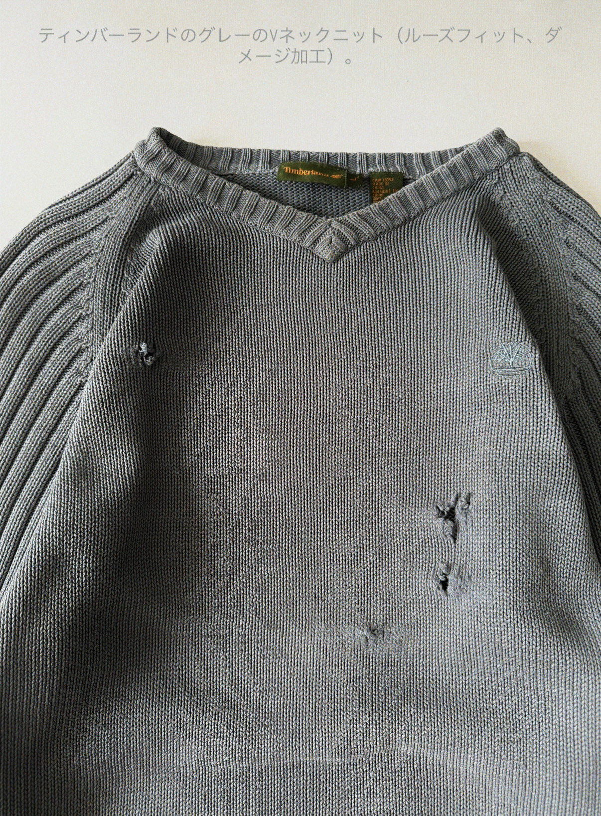 Timberland 1990s Vintage Matrix The Real World Zion Distressed Sweater, миниатюра 4