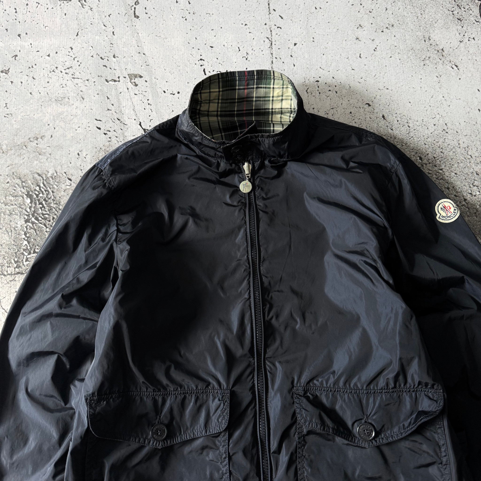 Moncler 2000s Vintage Reversible Plaid Harrington Jacket, миниатюра 6